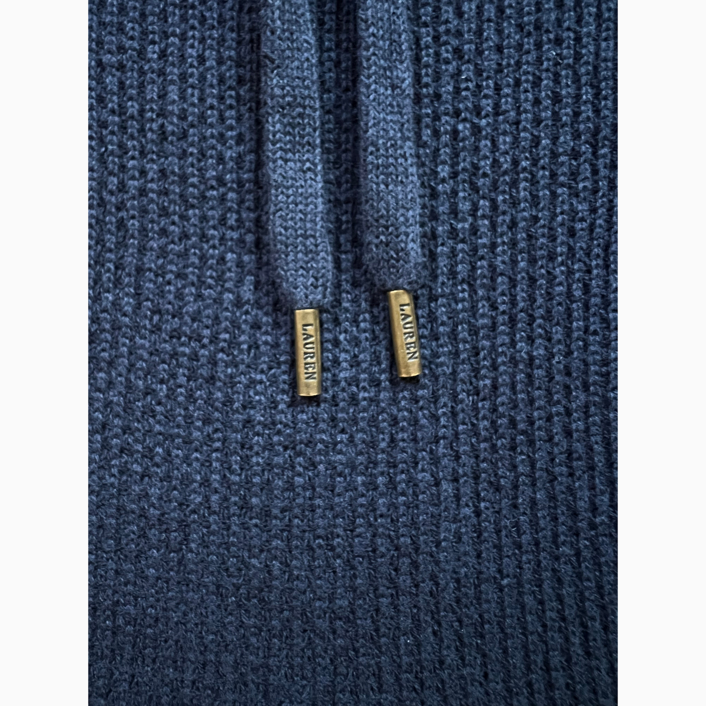 Pull Ralph Lauren bleu col cheminé pour femmes - taille L (fits M)