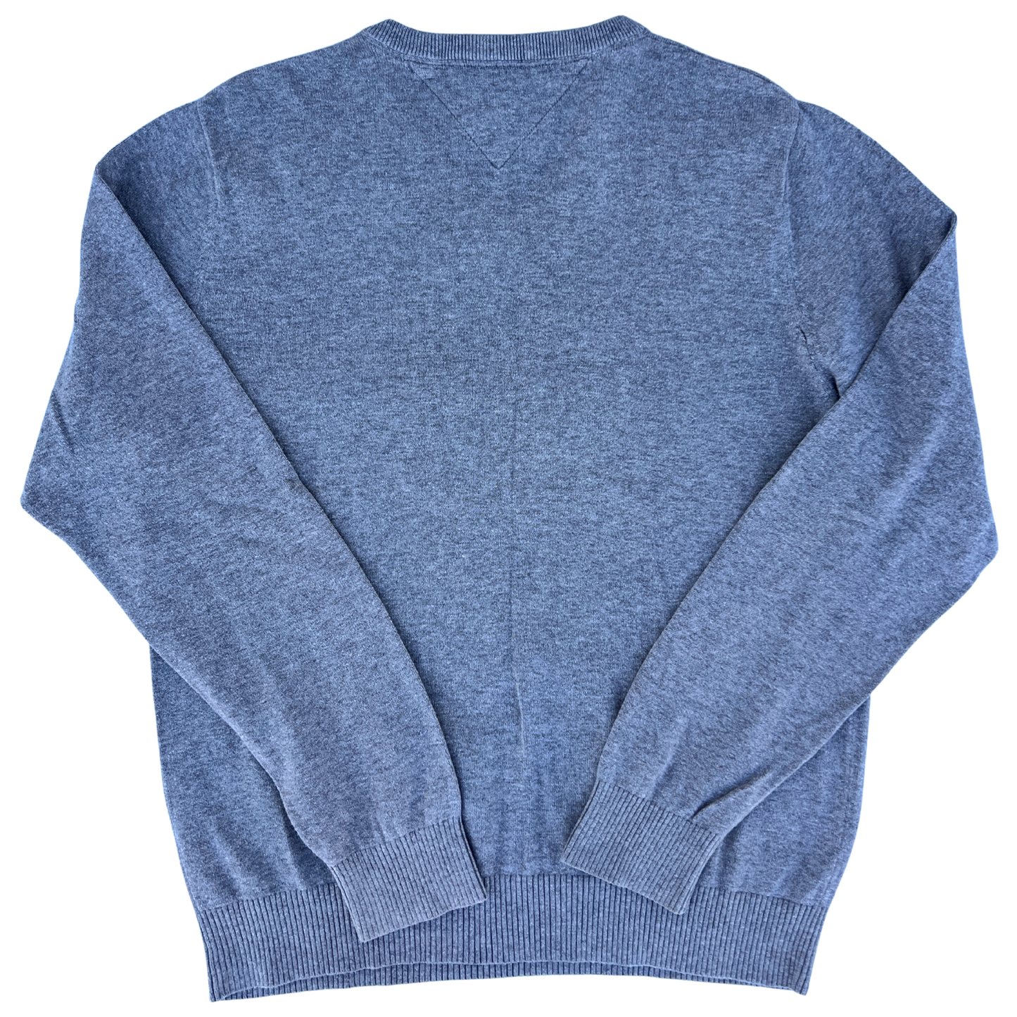 Pull Tommy Hilfiger col V gris pour hommes - taille M