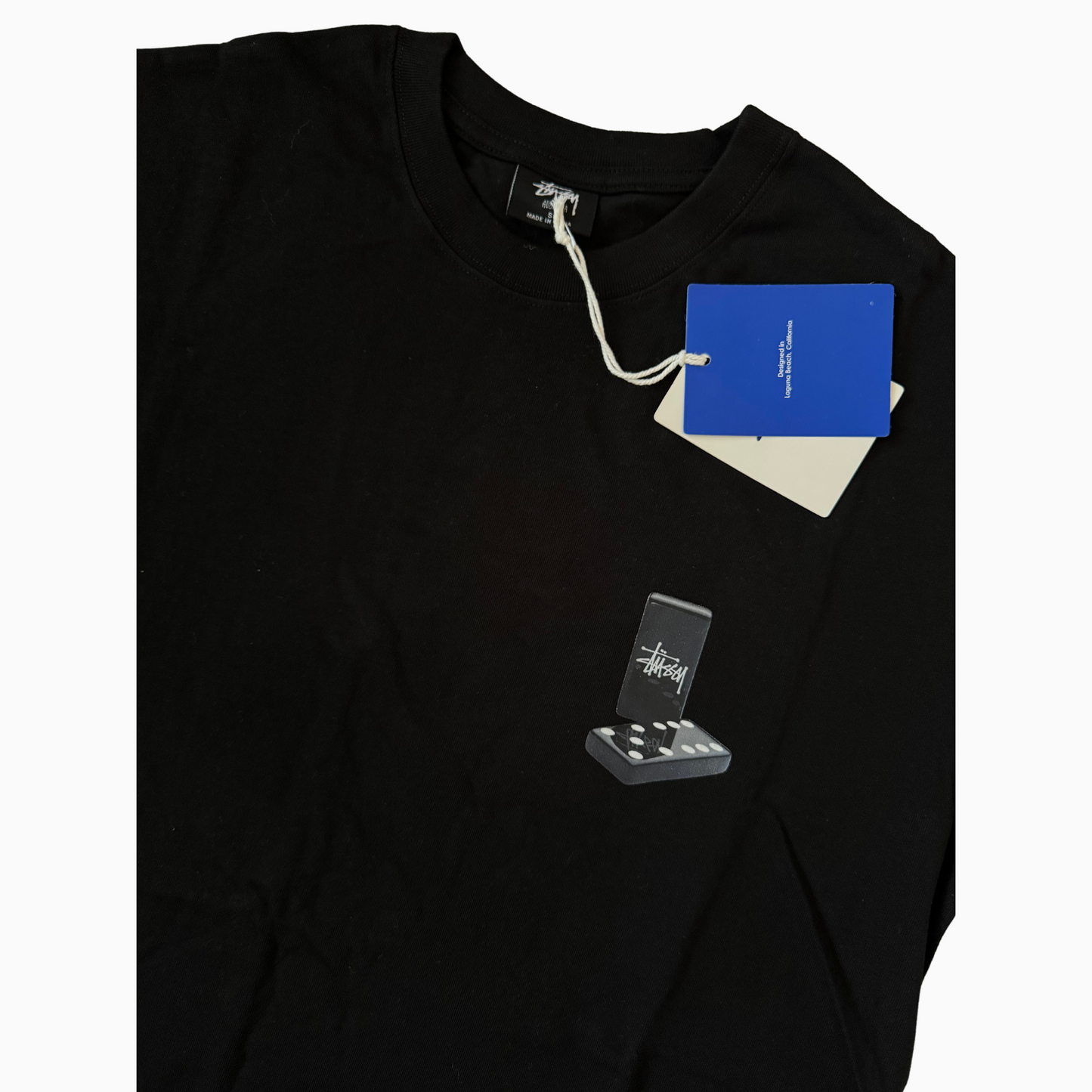 Neuf - T-shirt Stüssy Noir - Domino - taille S ( fits M )