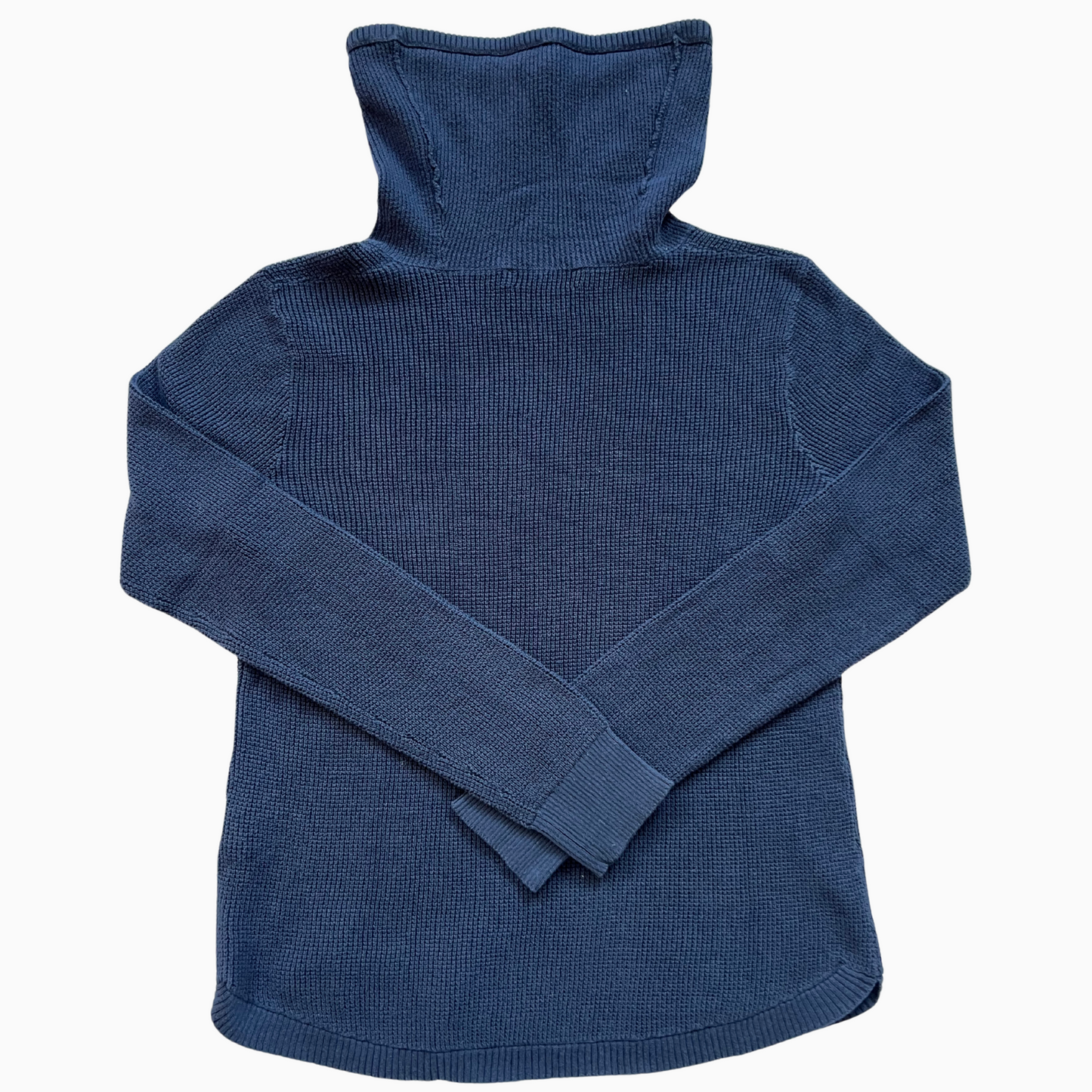Pull Ralph Lauren bleu col cheminé pour femmes - taille L (fits M)