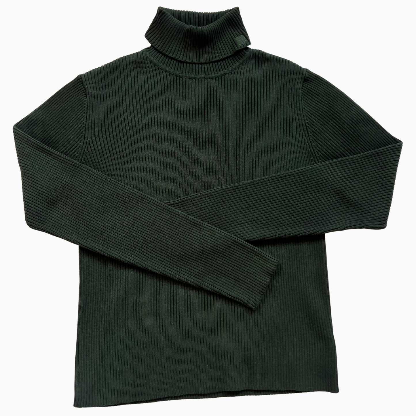 Pull Ralph Lauren col roulé vert foncé pour femmes - taille M