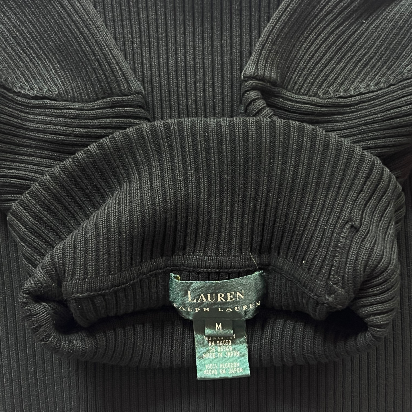 Pull Ralph Lauren col roulé vert foncé pour femmes - taille M