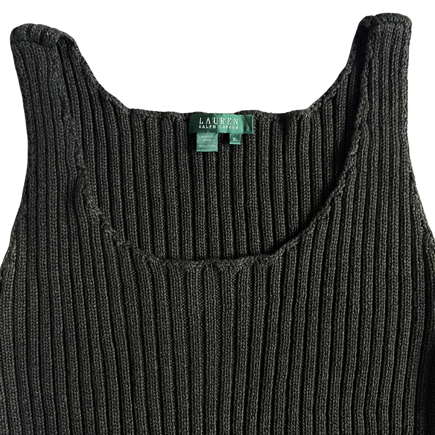 Pull Ralph Lauren sans manches Vert foncé pour femmes - Taille XL