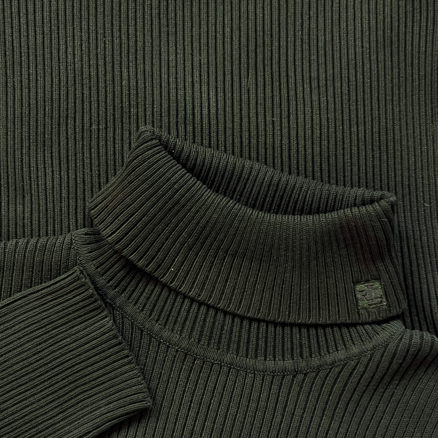 Pull Ralph Lauren col roulé vert foncé pour femmes - taille M