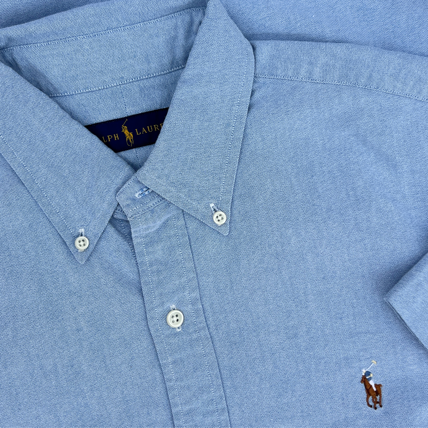 Chemise Ralph Lauren pour hommes 1/2 manche Bleu Clair - Taille M