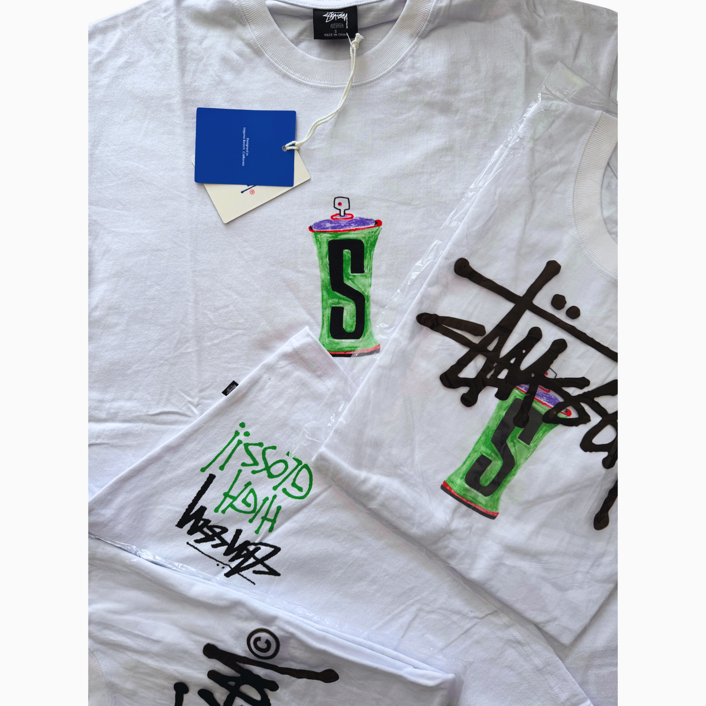 Neuf - T-shirt Stüssy - Blanc - taille L