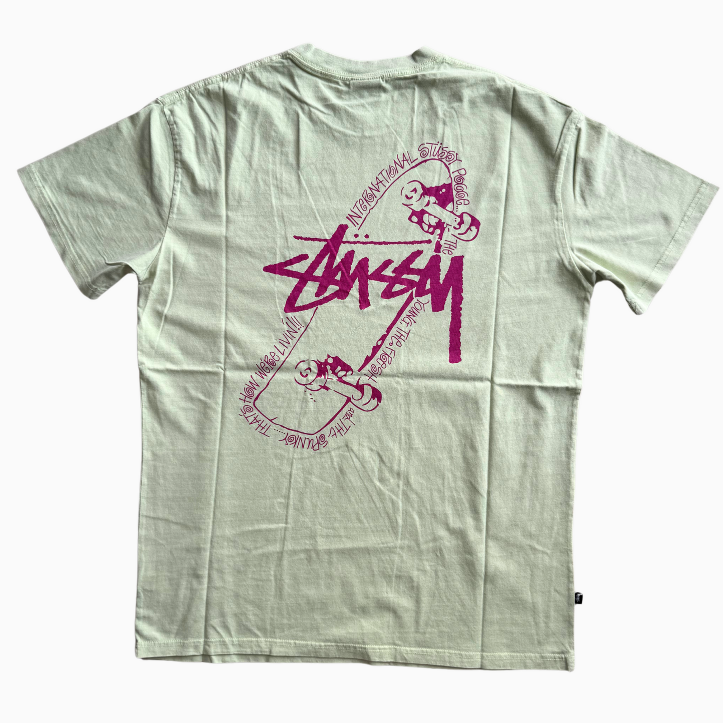 Neuf - T-shirt Stüssy - Vert clair - taille L