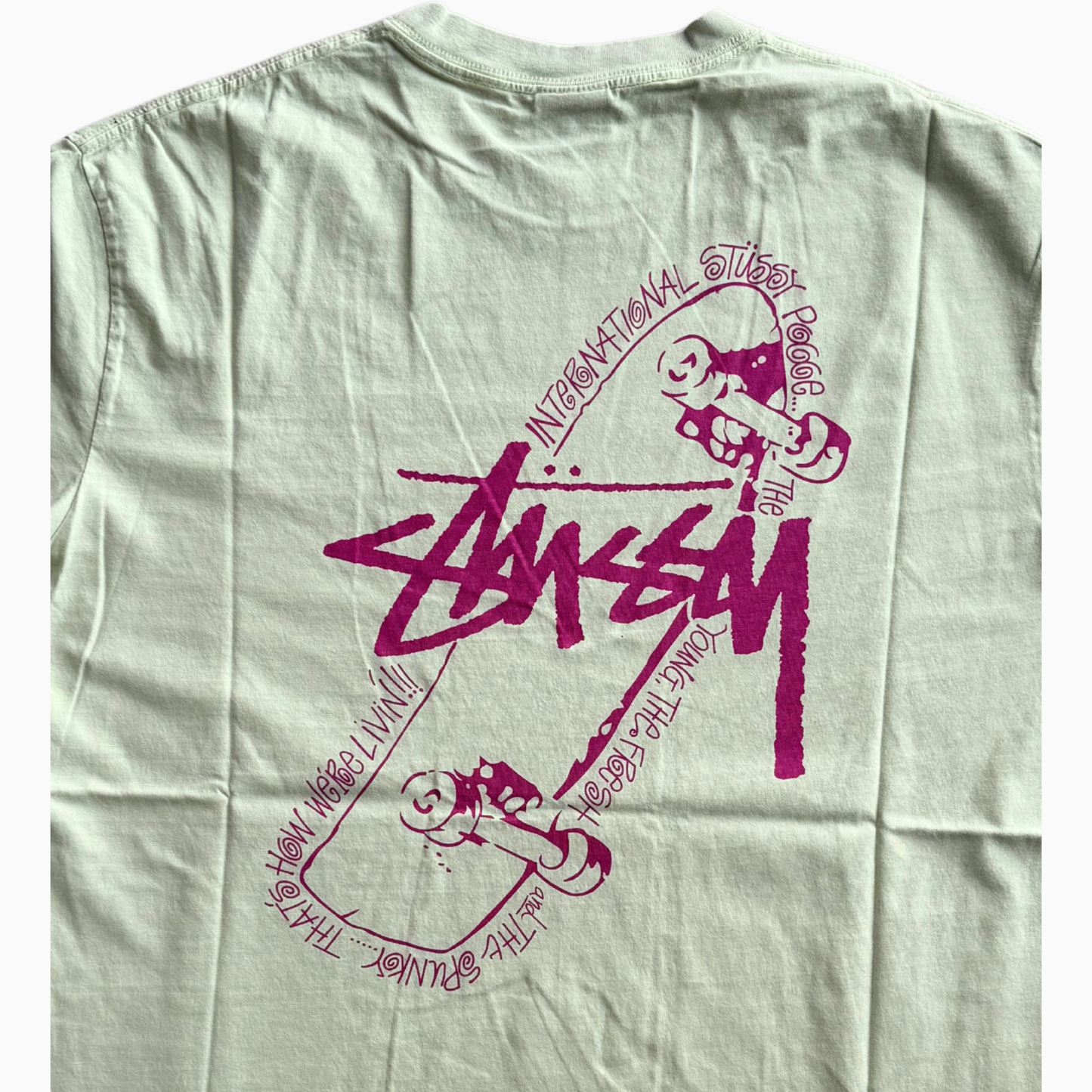 Neuf - T-shirt Stüssy - Vert clair - taille L