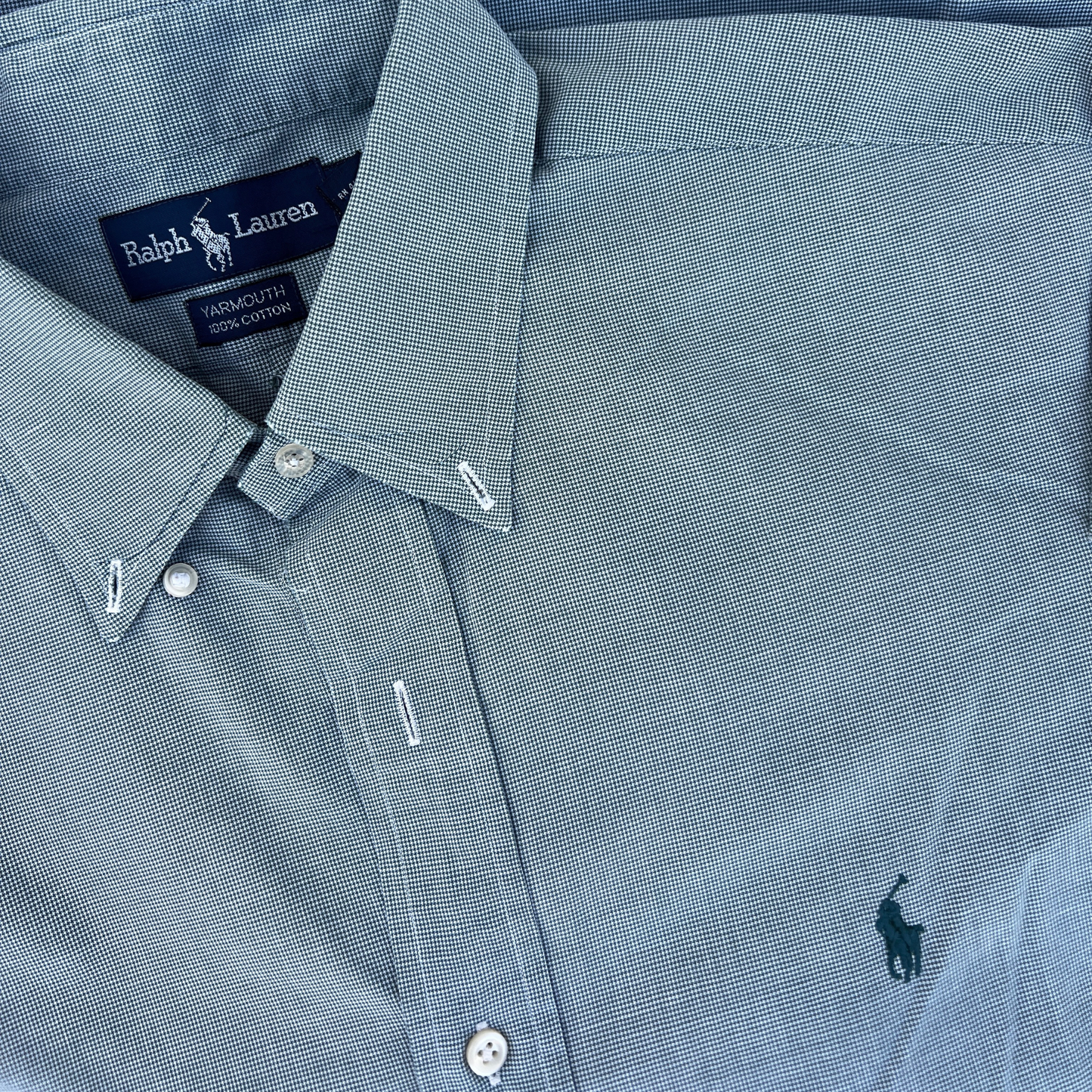 Chemise Ralph Lauren verte coupe regular pour hommes - Taille XL