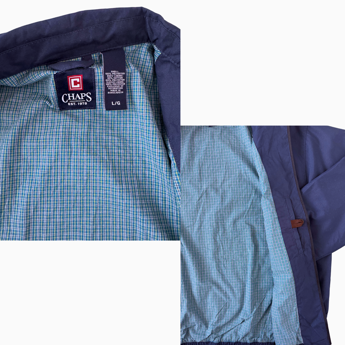 Veste bleu foncé Chaps pour hommes - taille L