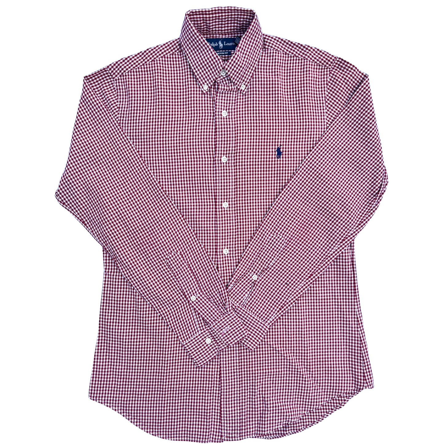 Chemise Ralph Lauren blanche carreaux rouges pour hommes - taille S