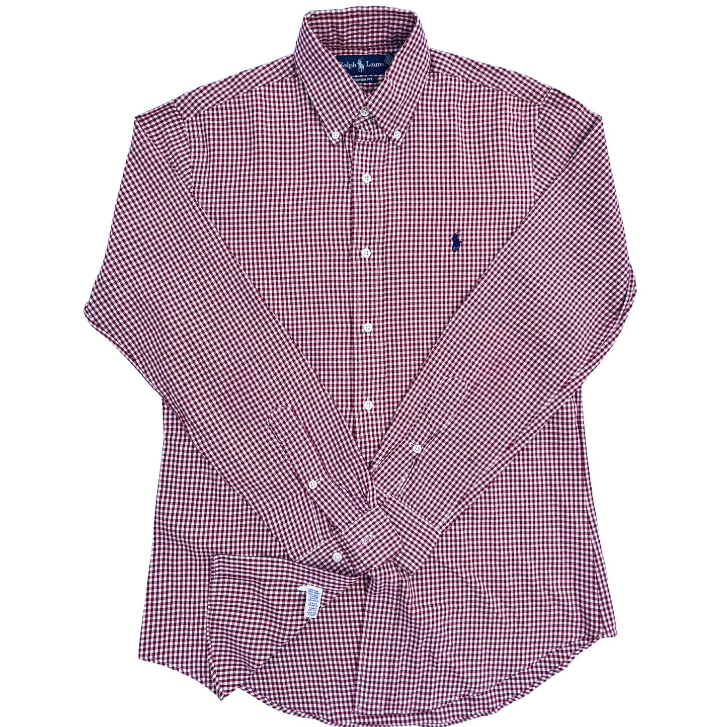 Chemise Ralph Lauren blanche carreaux rouges pour hommes - taille S