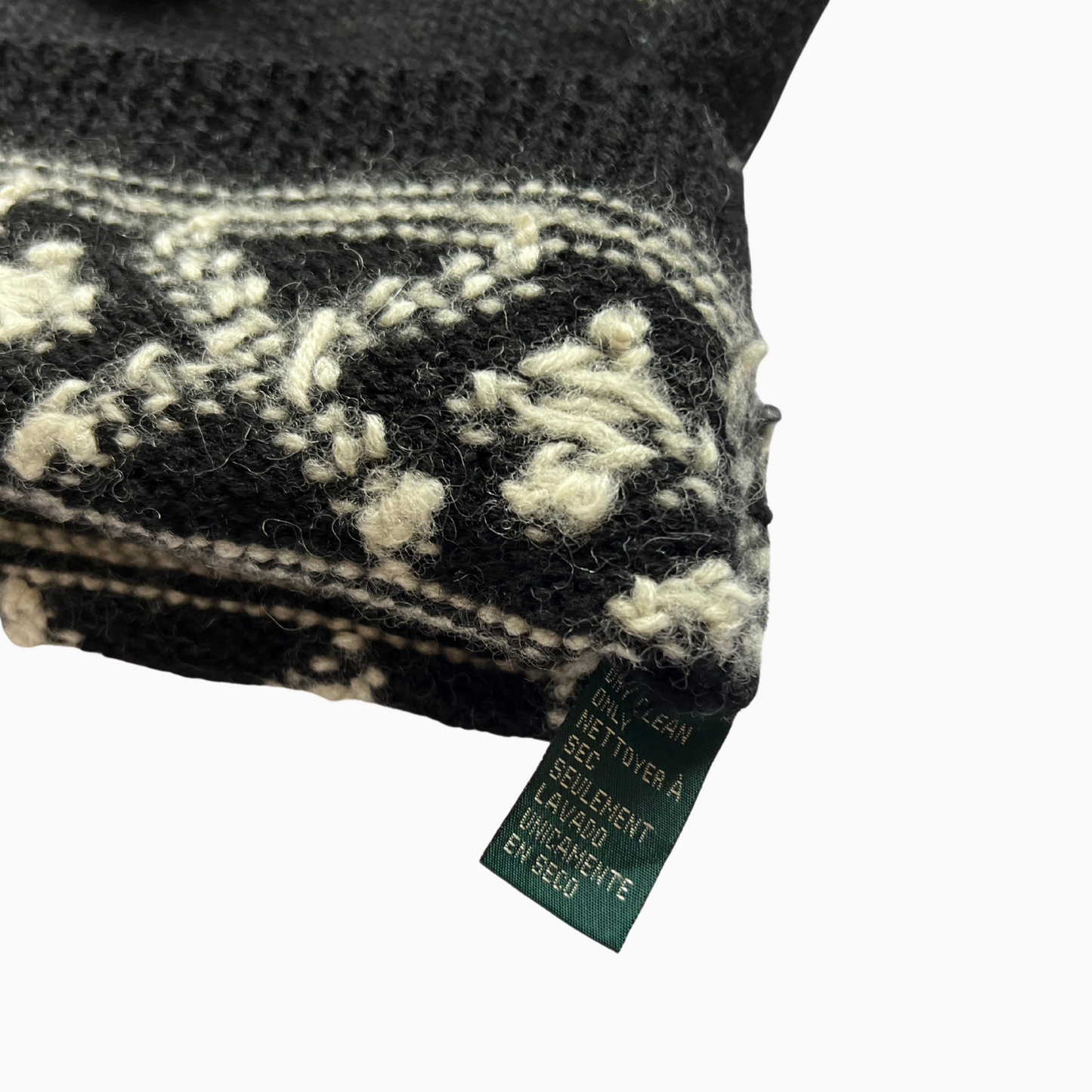 Rare & Vintage - Pull Ralph Lauren en laine col roulé noir pour femmes - taille M