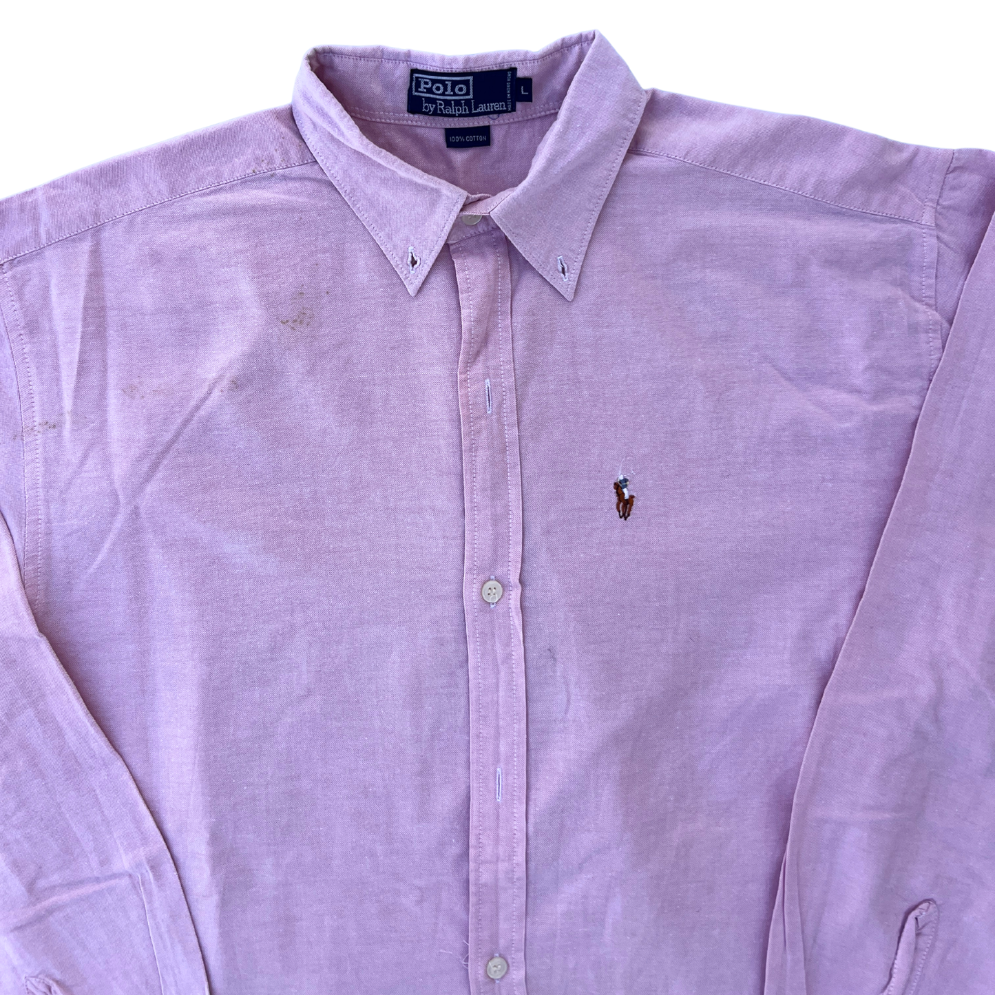 Chemise Ralph Lauren rose coupe regular pour hommes - taille L