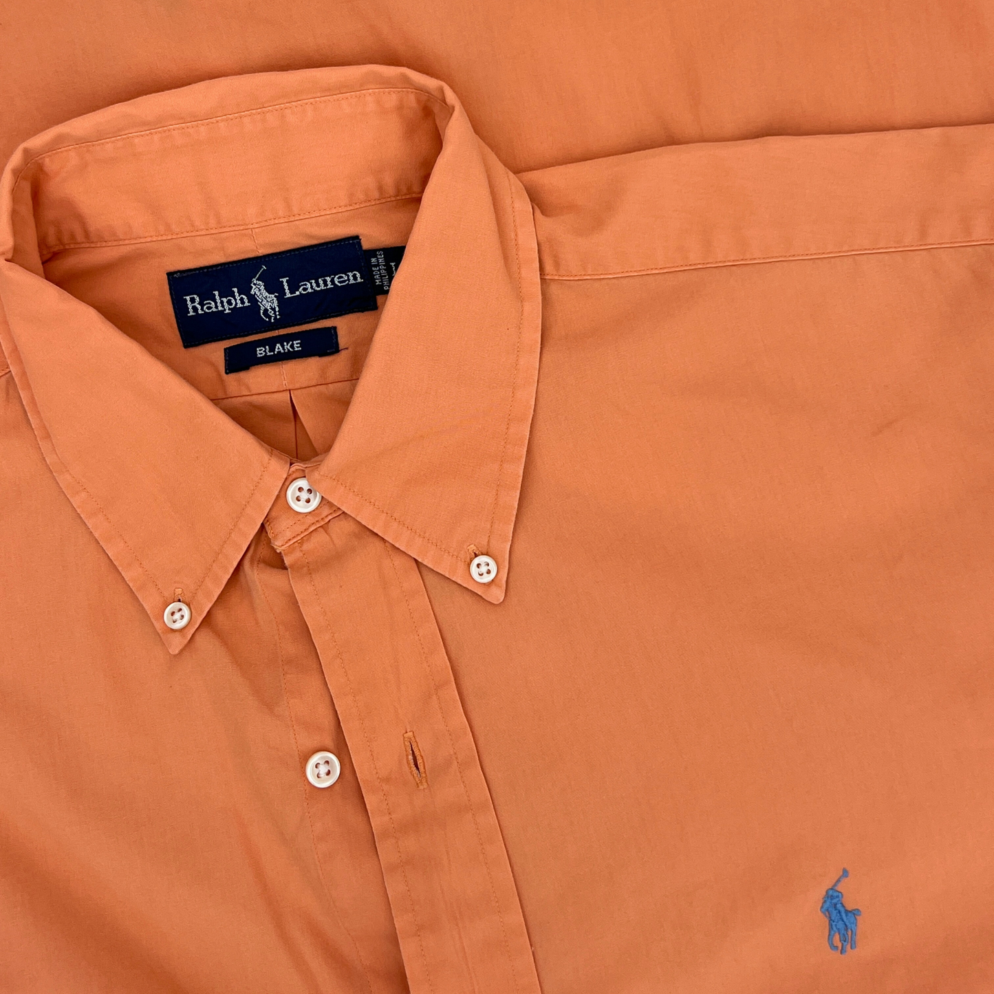 Chemise Ralph Lauren Orange 1/2 manches pour hommes - Taille L