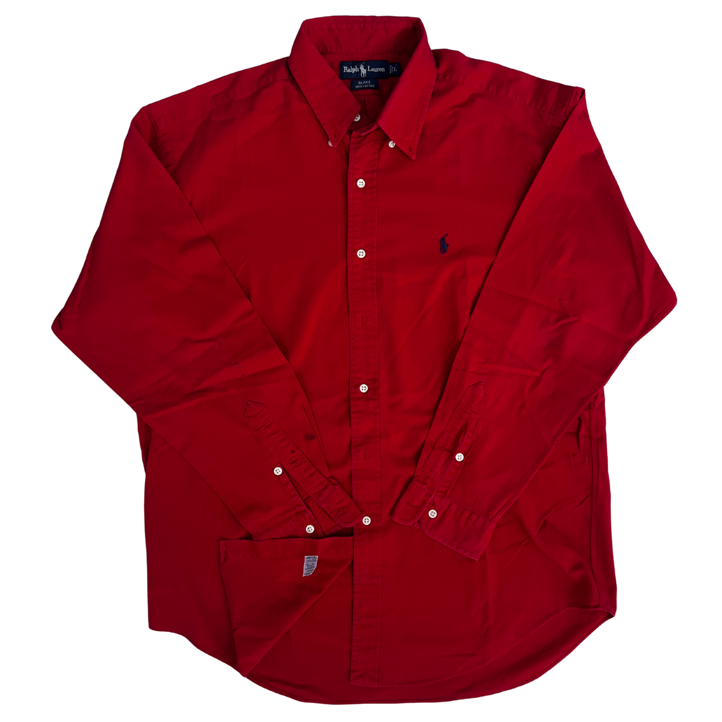 Chemise Ralph Lauren rouge coupe regular pour hommes - taille L