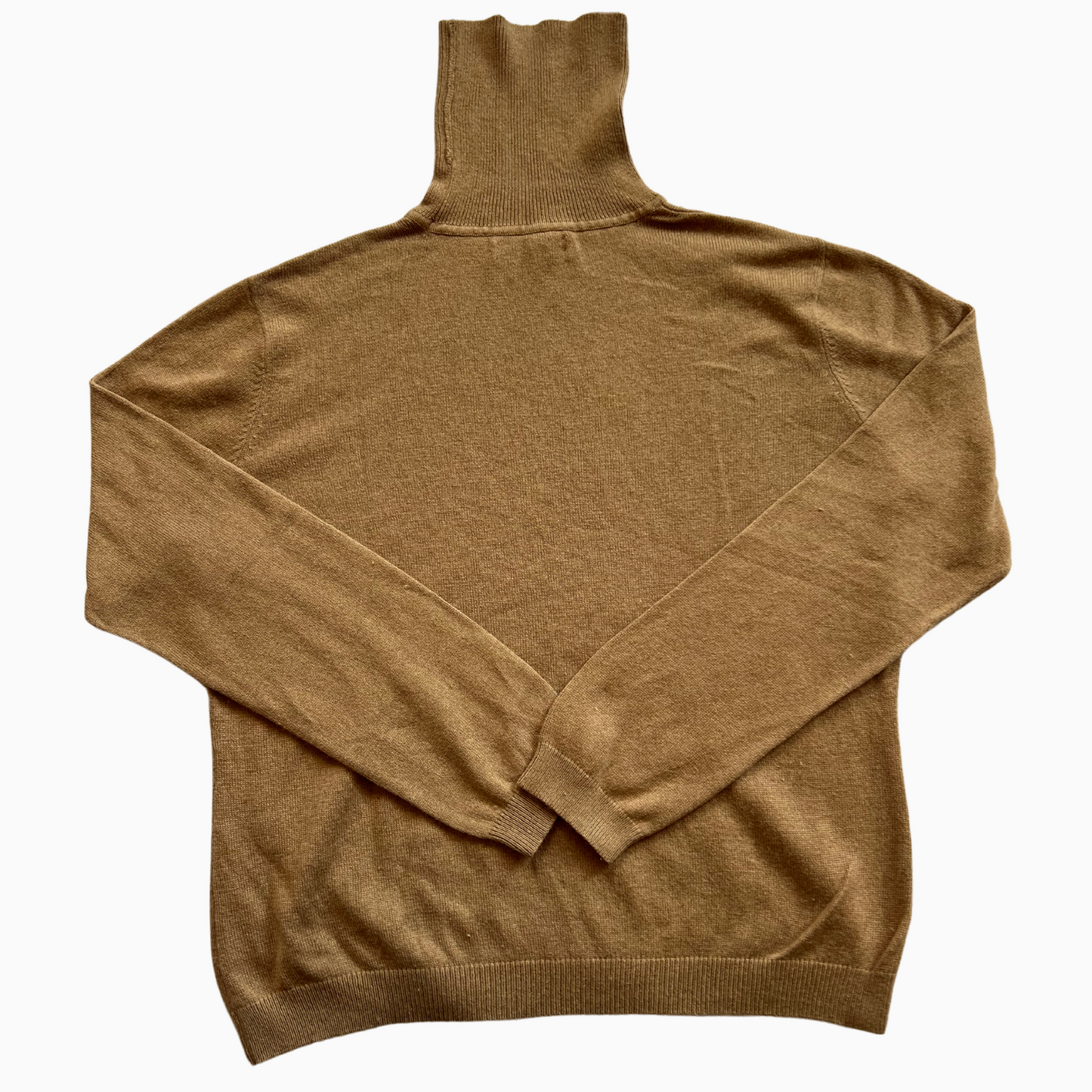 Pull en cashmere Ralph Lauren col roulé beige pour femmes - taille L (fits M)