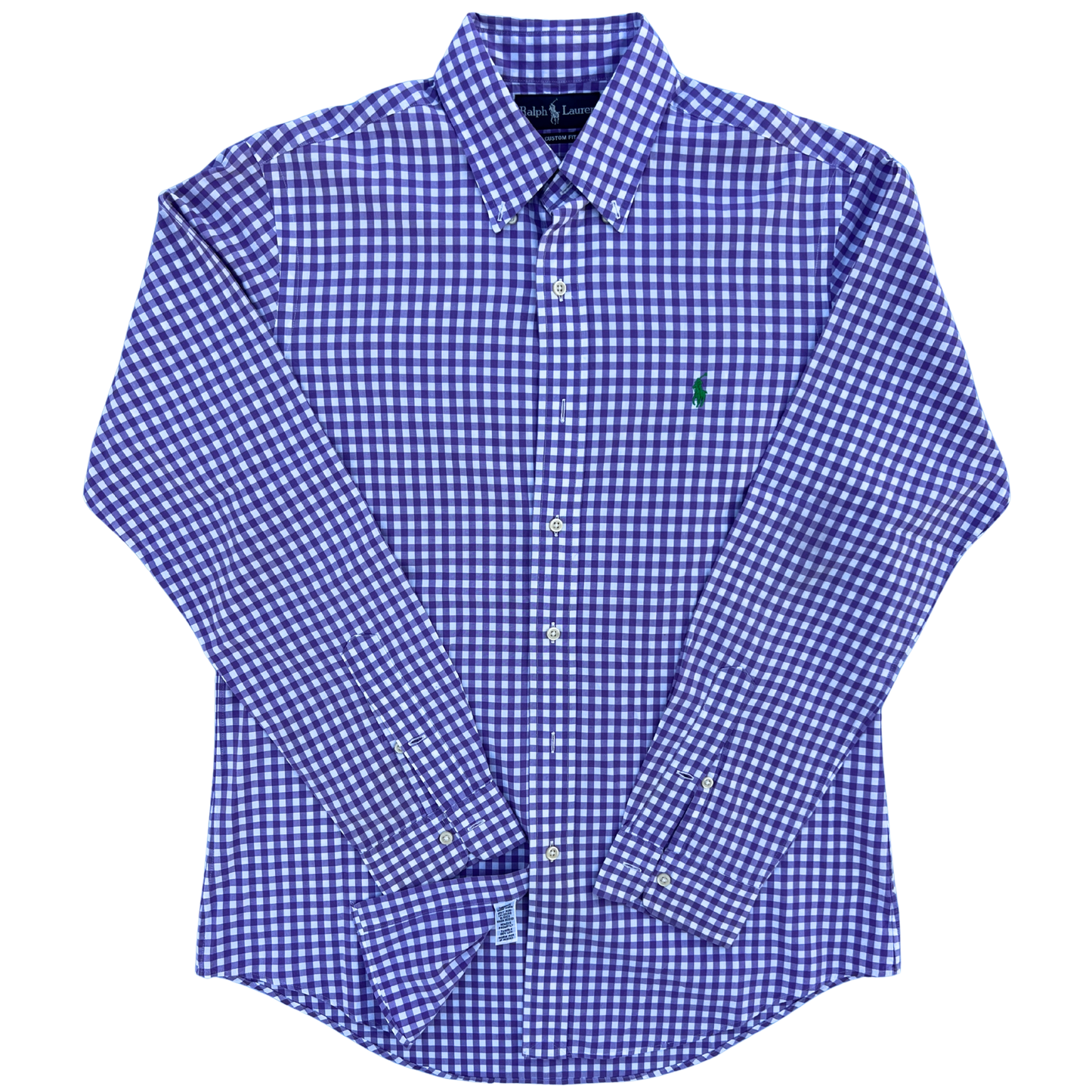 Rare & Vintage - Chemise Ralph Lauren carreaux custom fit pour hommes - taille M