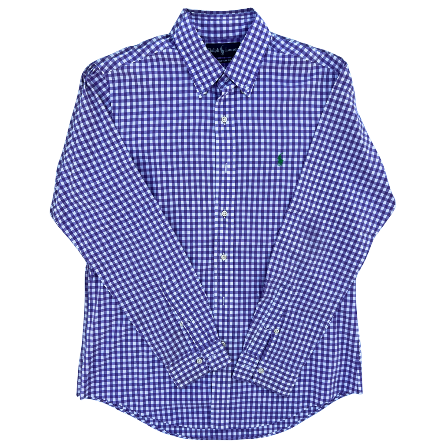 Rare & Vintage - Chemise Ralph Lauren carreaux custom fit pour hommes - taille M