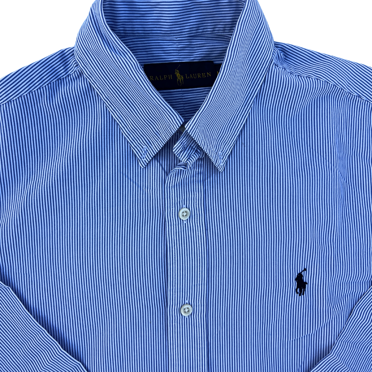 Chemise Ralph Lauren rayé en bleu coupe regular pour hommes - taille M