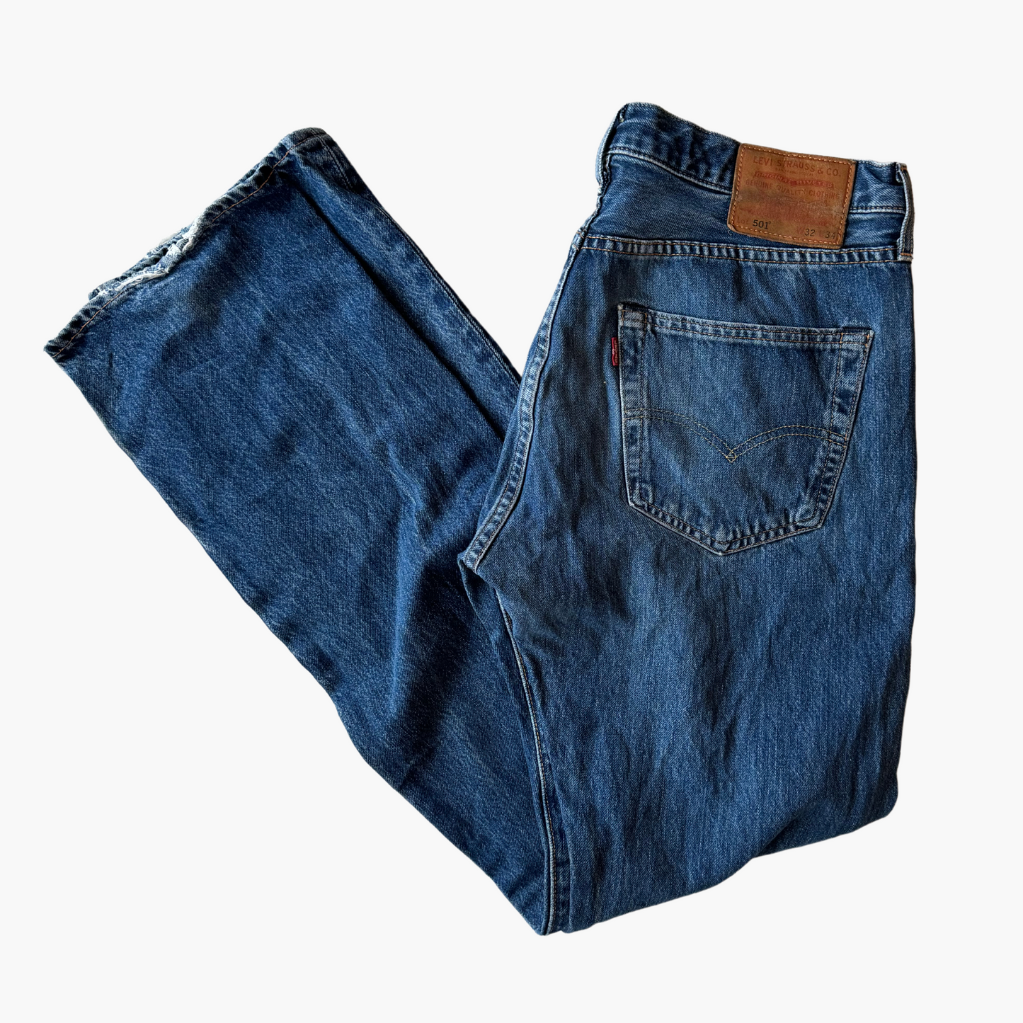 Rare & Vintage - Jeans Levi's® 501® 1996 Made in Poland - BLEU 100% cotton