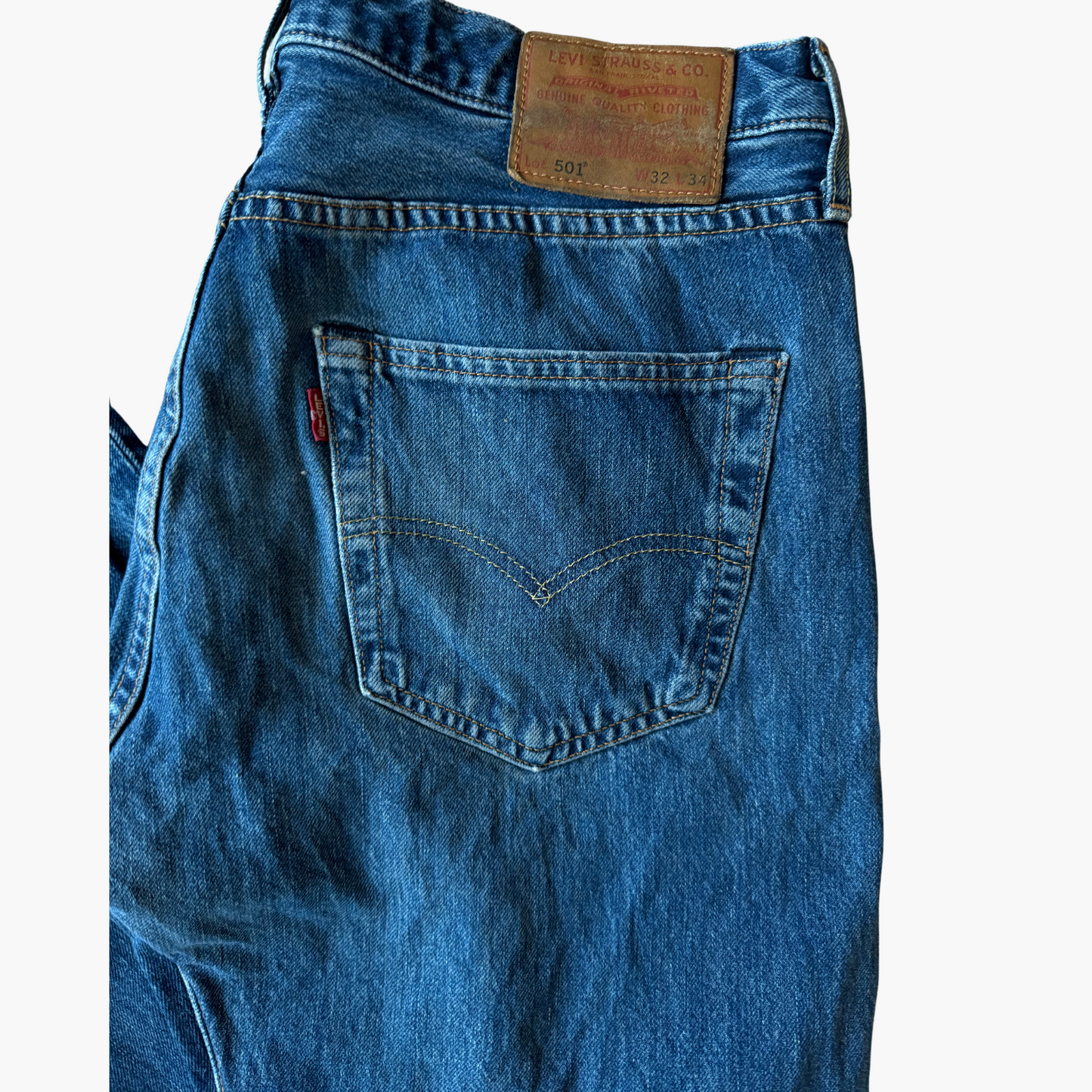 Rare & Vintage - Jeans Levi's® 501® 1996 Made in Poland - BLEU 100% cotton