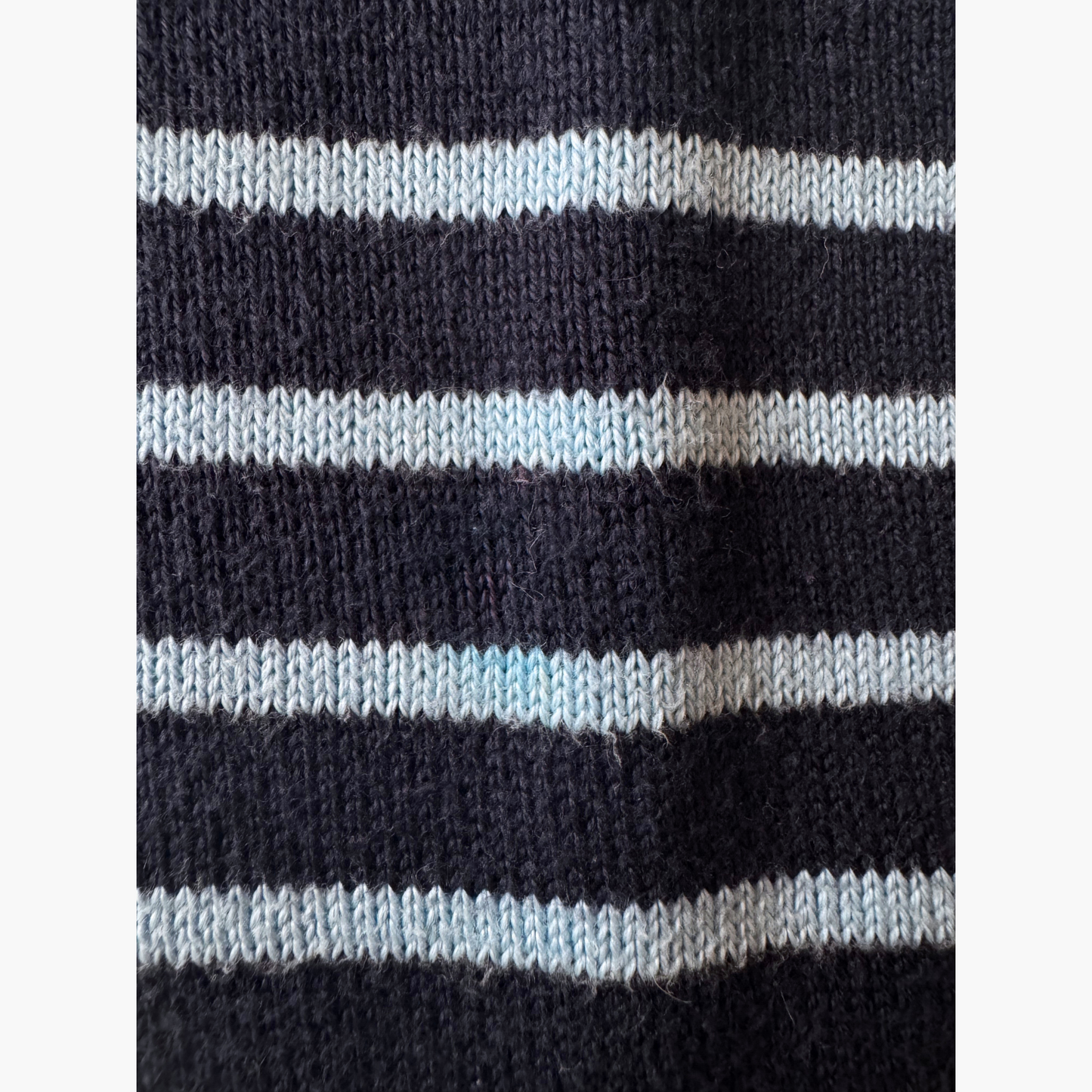 Rare & Vintage - Golf sweater Lacoste bleu rayé - taille L