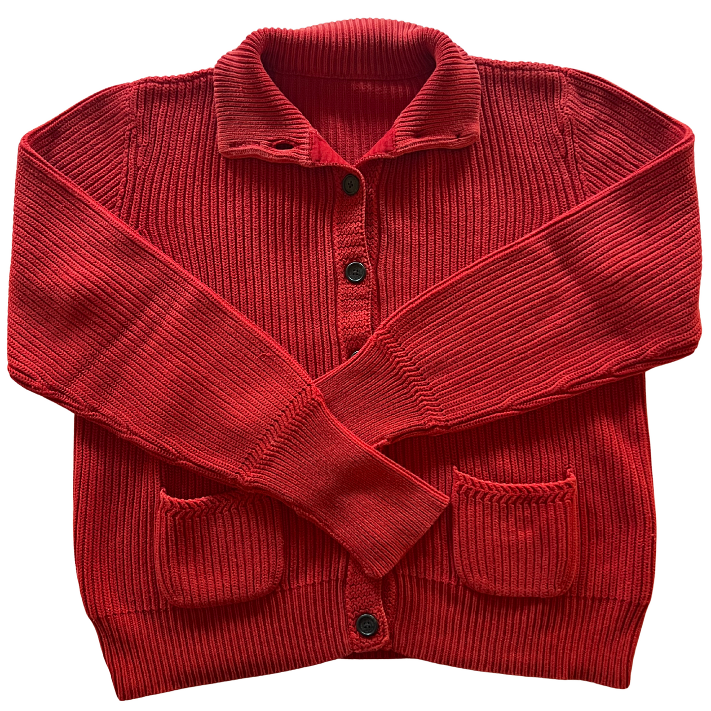 Pull Ralph Lauren boutonné rouge pour femmes - taille M