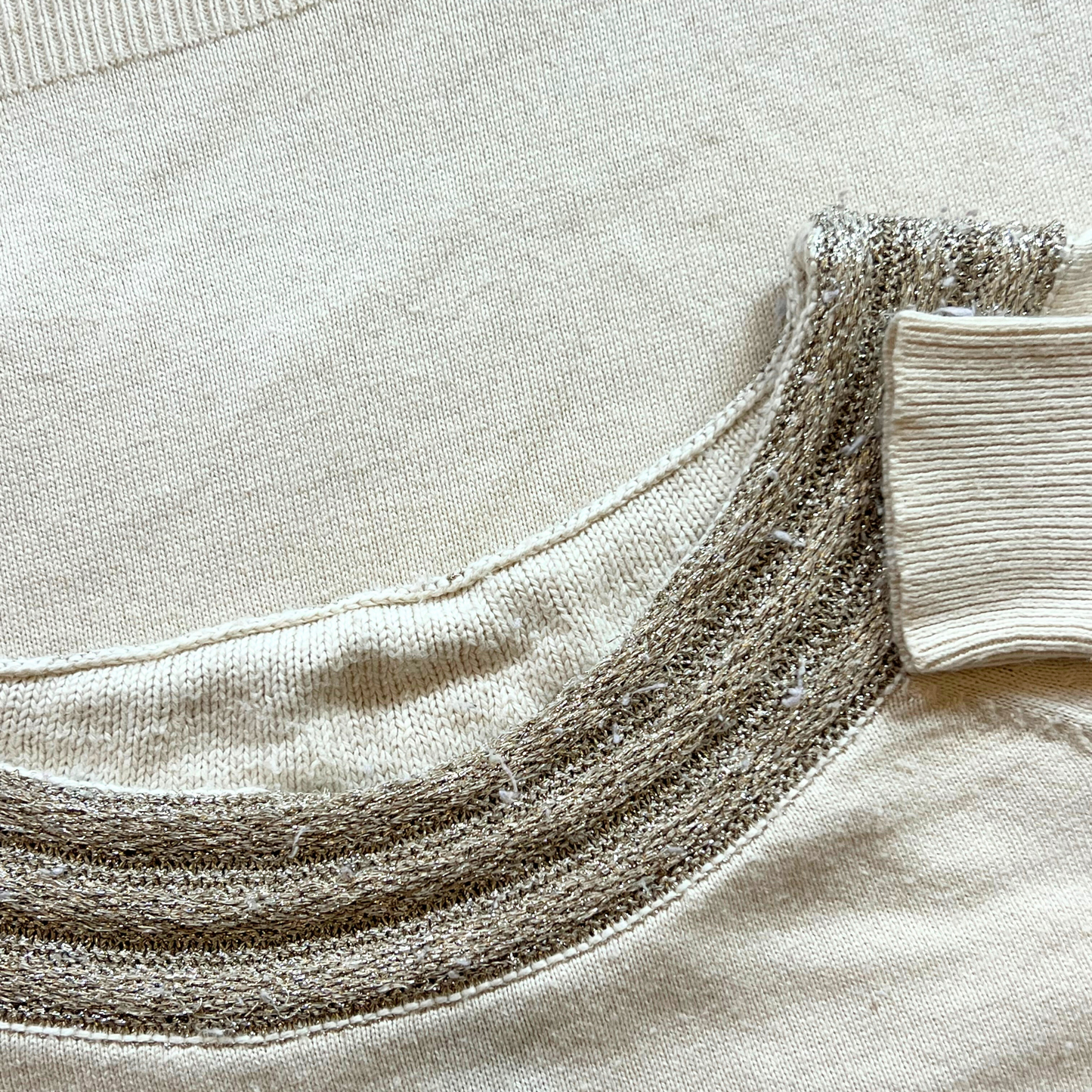 Pull Ralph Lauren col bateau blanc cassé pour femmes - taille S