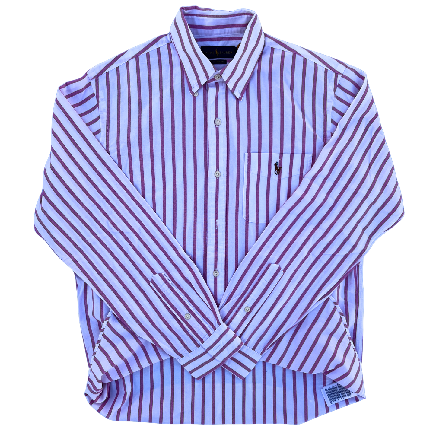Chemise Ralph Lauren rayé coupe regular pour hommes - taille M