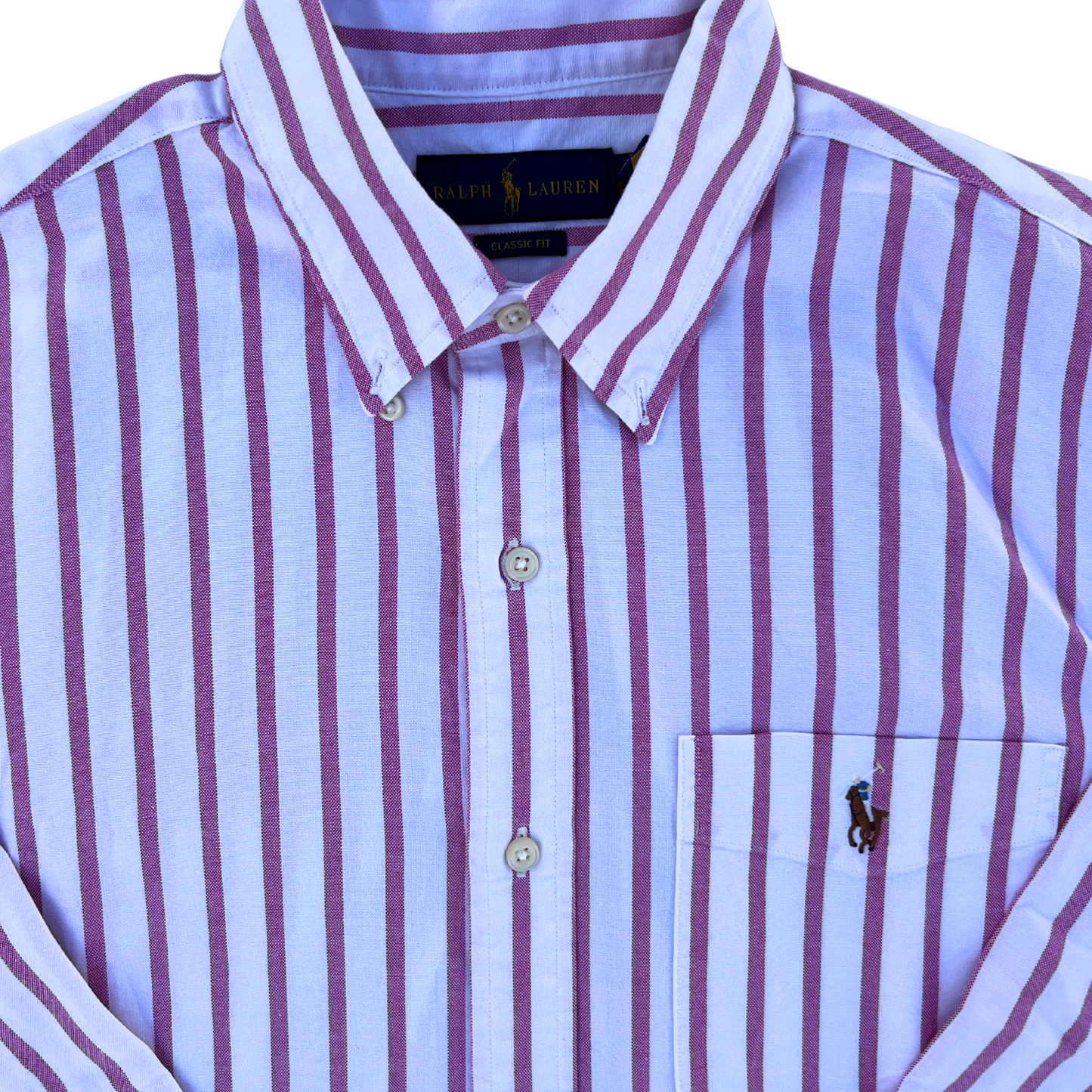 Chemise Ralph Lauren rayé coupe regular pour hommes - taille M