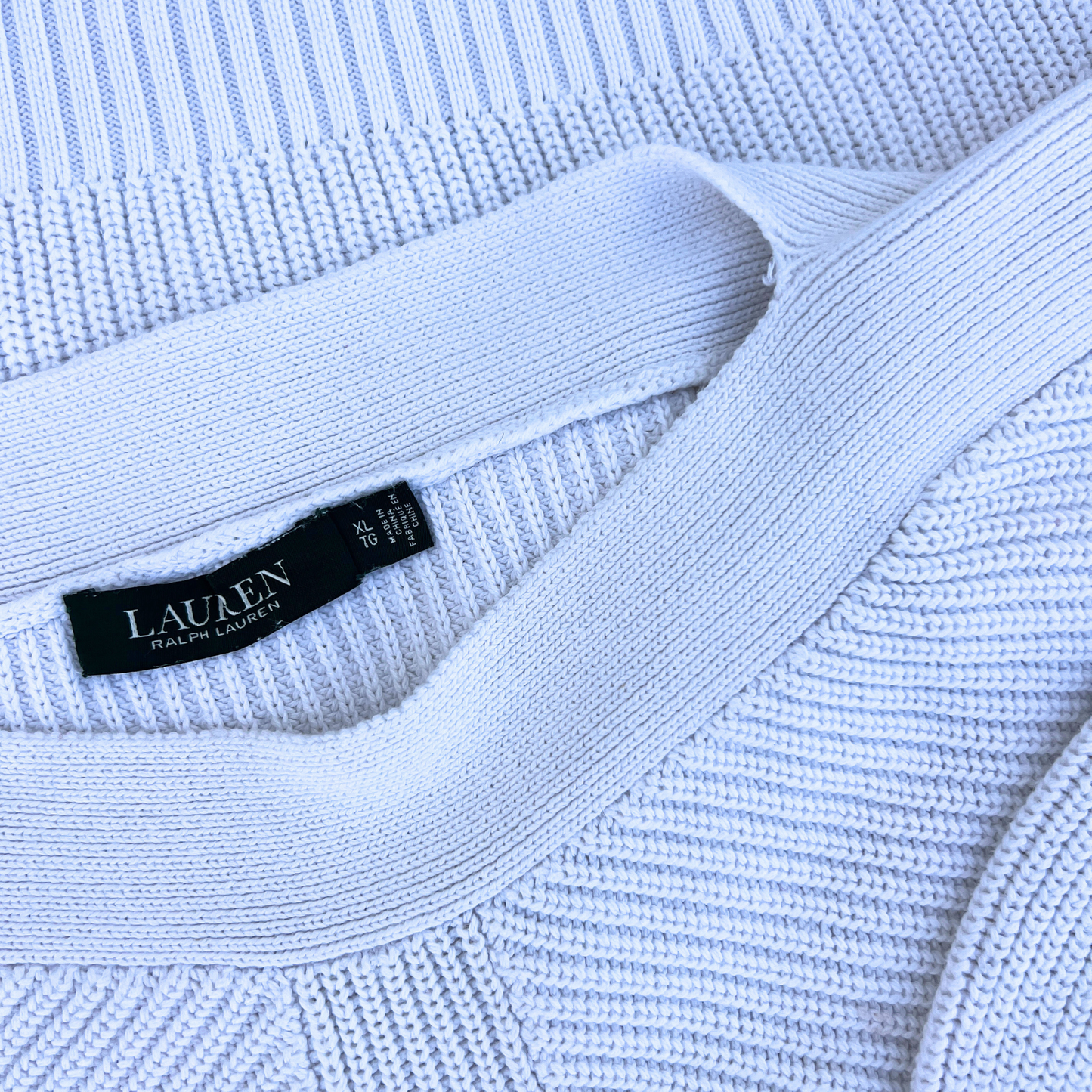 Pull Ralph Lauren col bateau blanc pour femmes - taille XL