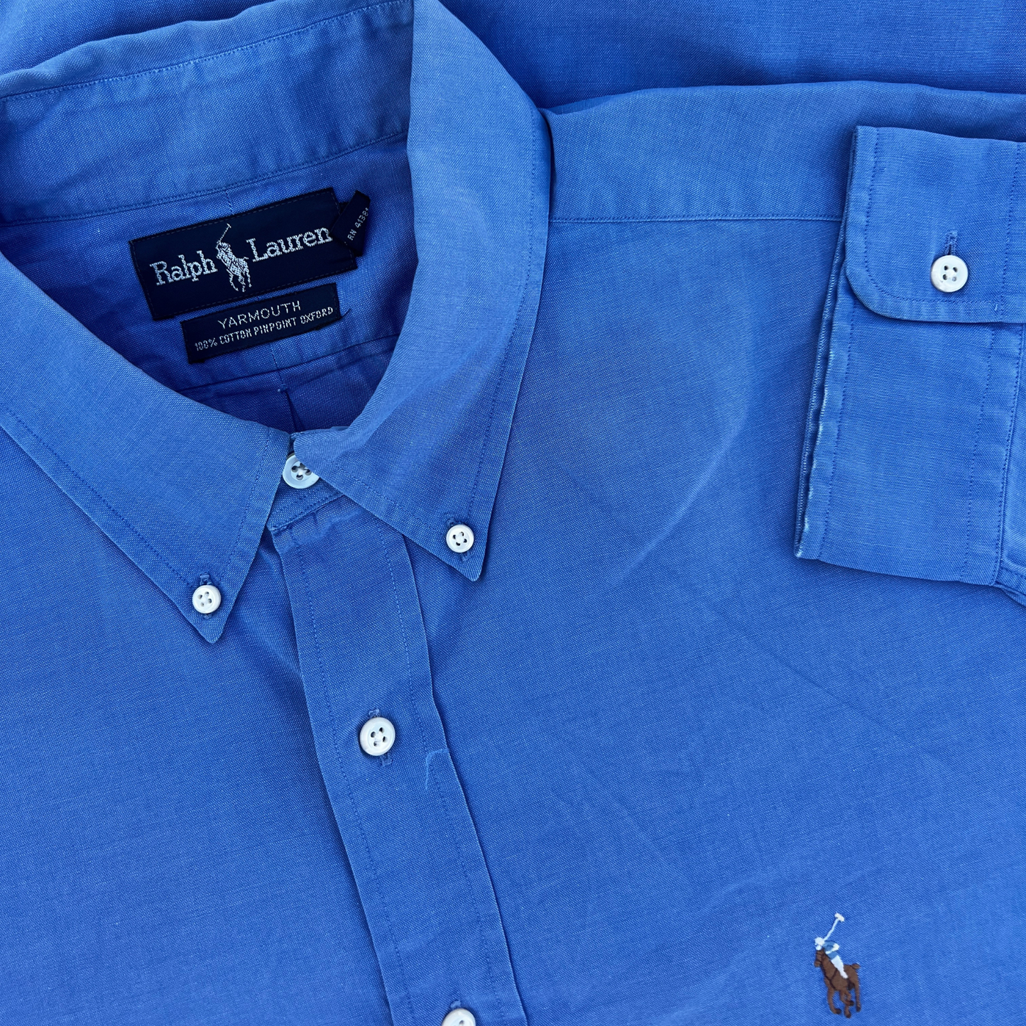 Chemise Ralph Lauren bleu coupe regular pour hommes - Taille XXL