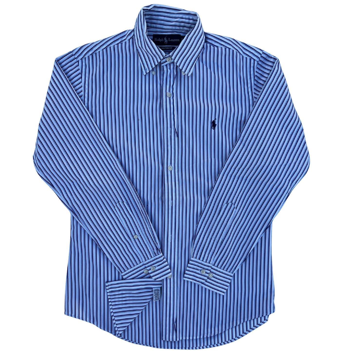 Chemise Ralph Lauren blanche rayée custom fit pour hommes - Taille M