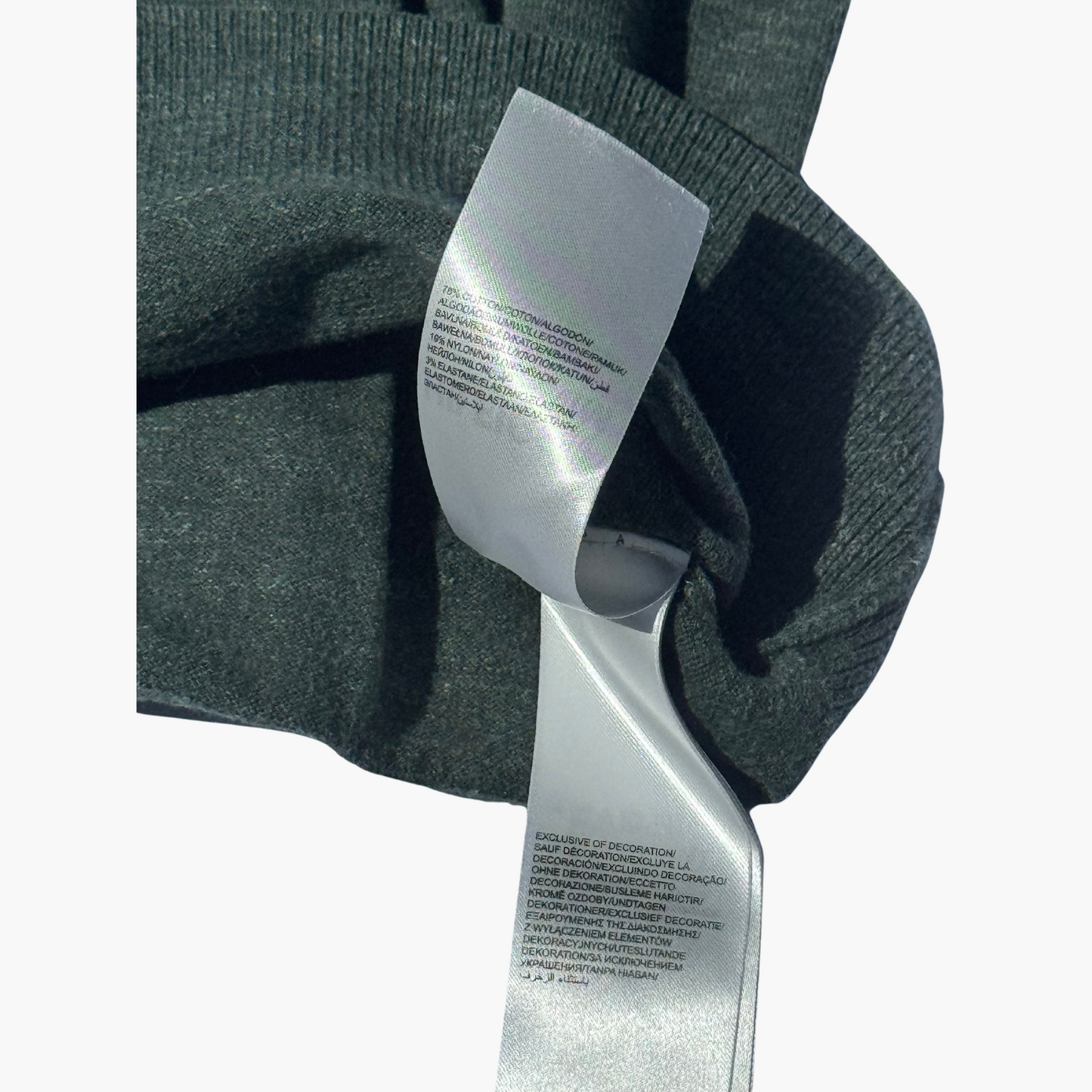 Pull Tommy Hilfiger Denim vert col rond en cotton
