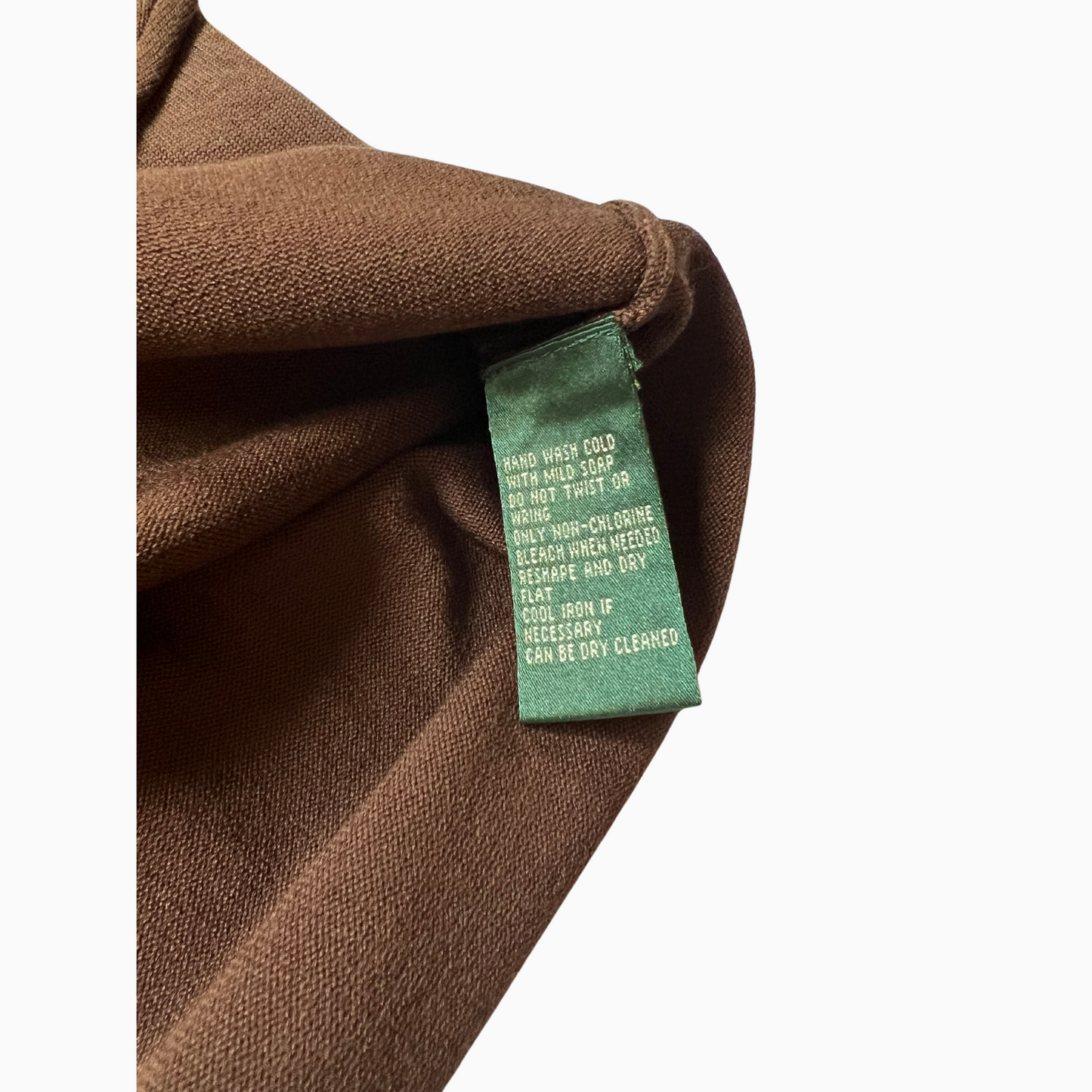 Pull en soie Ralph Lauren marron manches 3/4 pour femmes - taille M