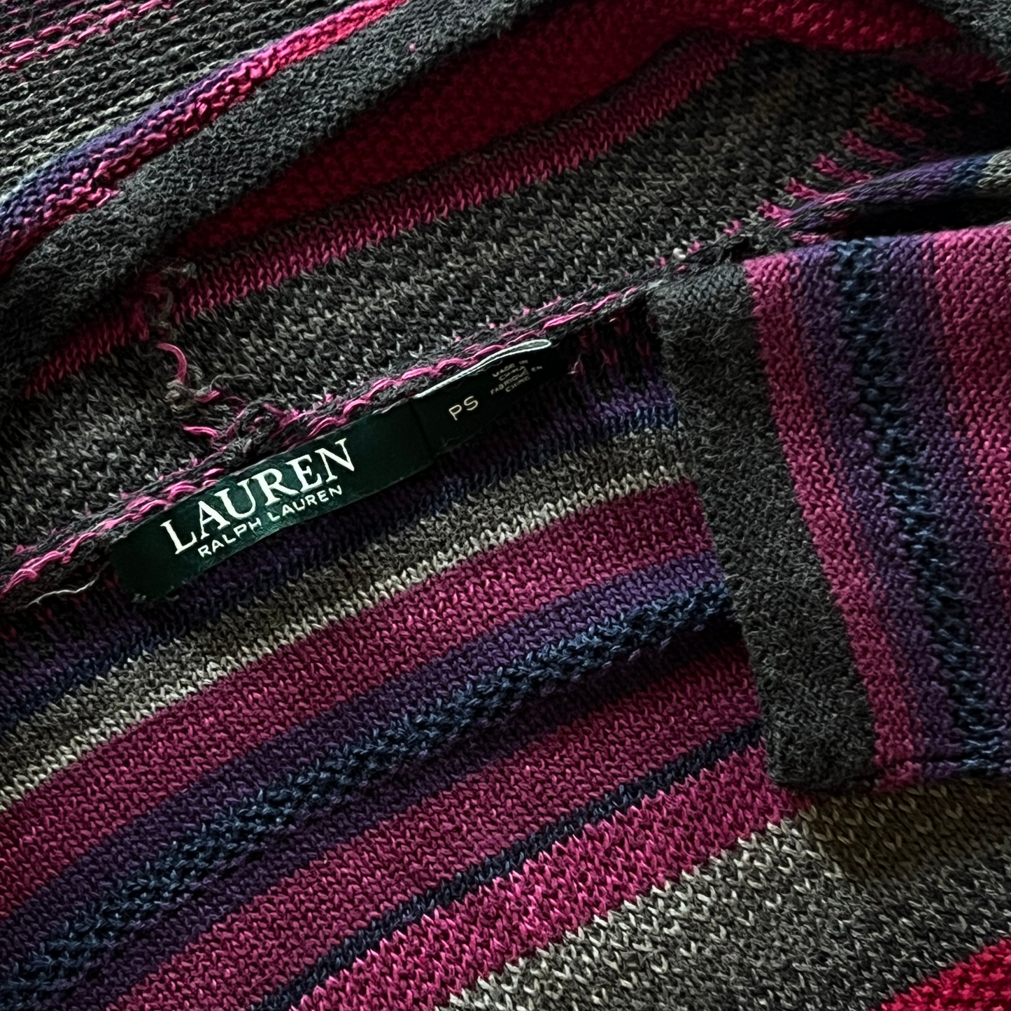 Cardigan rayé Ralph Lauren en coton/lin pour femmes - taille S