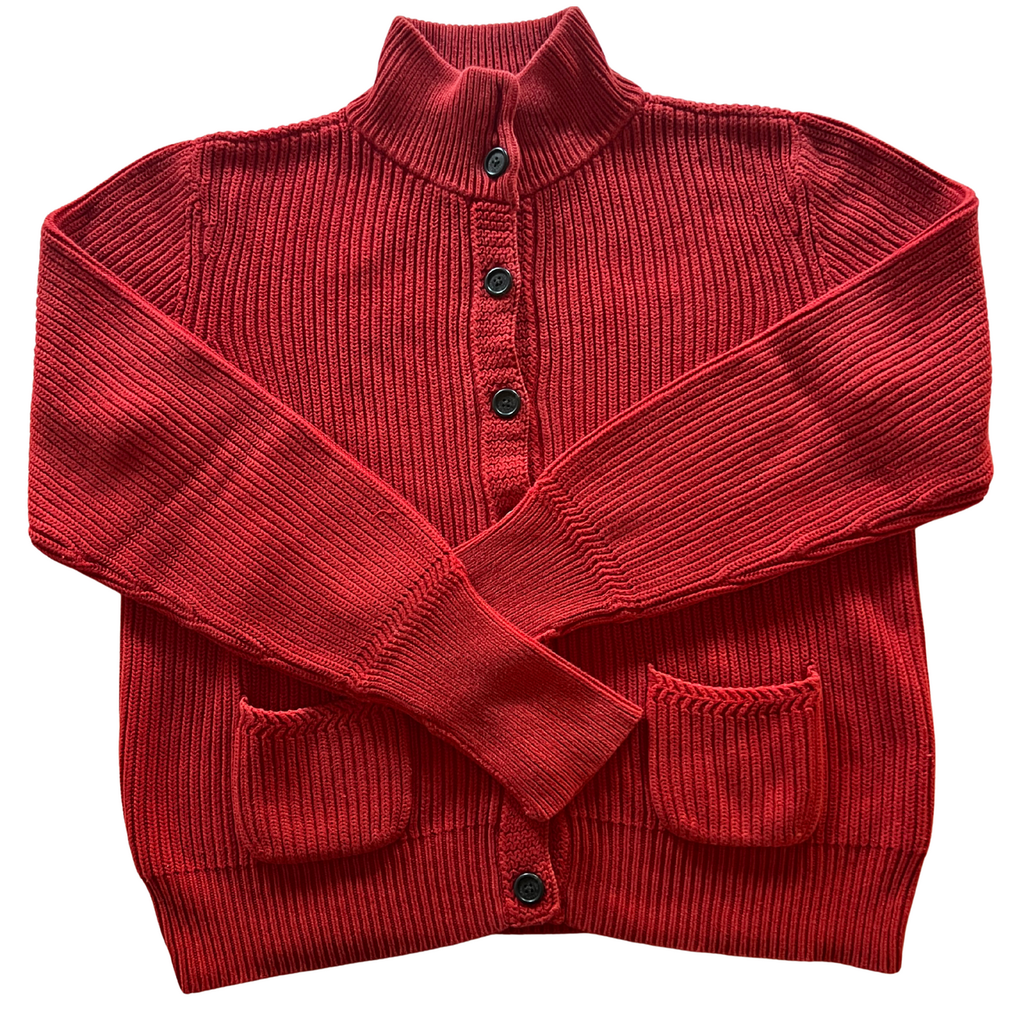 Pull Ralph Lauren boutonné rouge pour femmes - taille M