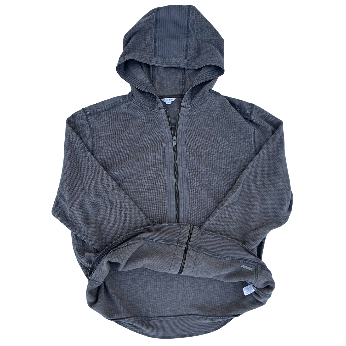 Pull Calvin Klein gris full zip pour hommes - taille XL