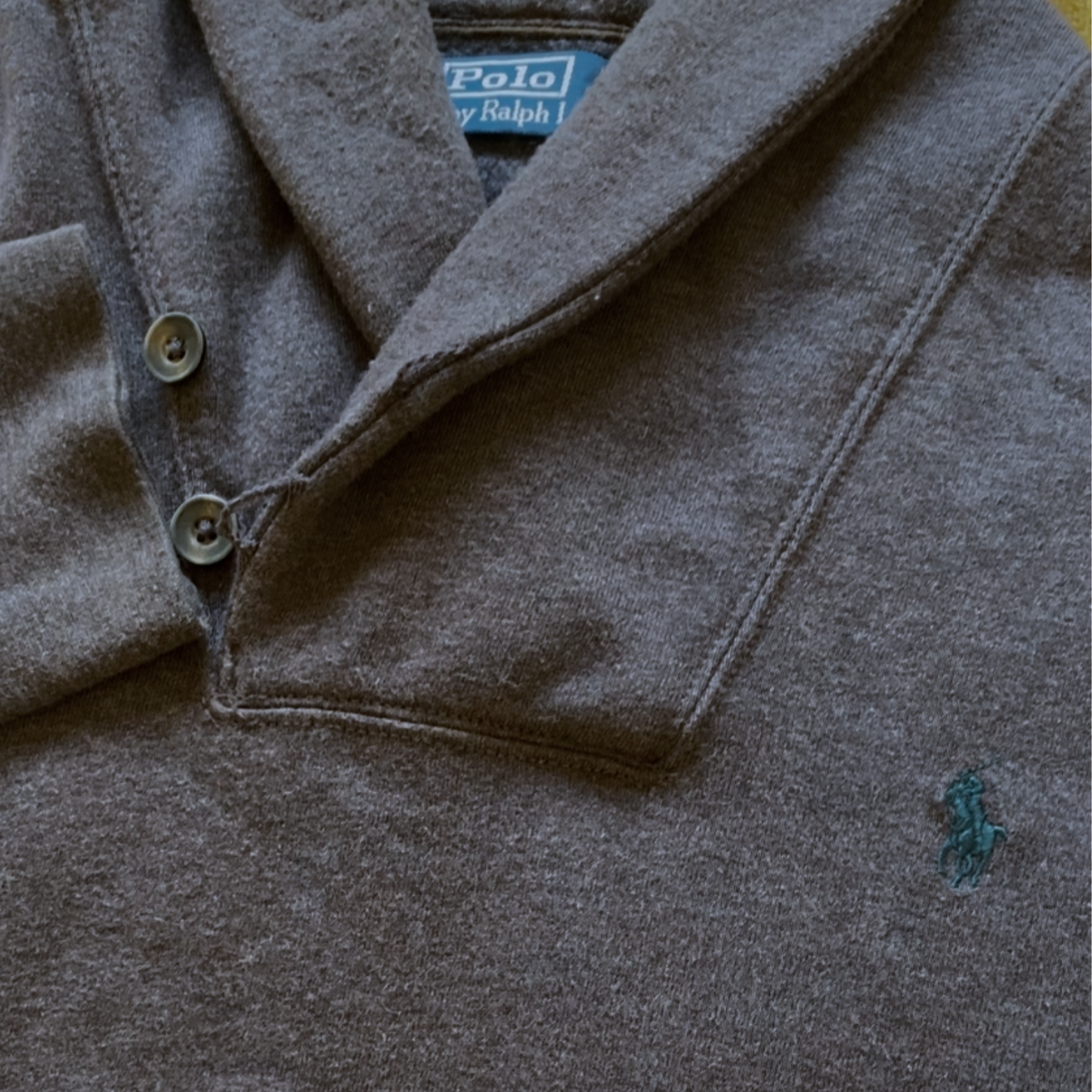 Pull Ralph Lauren col châle marron - pour hommes - taille M