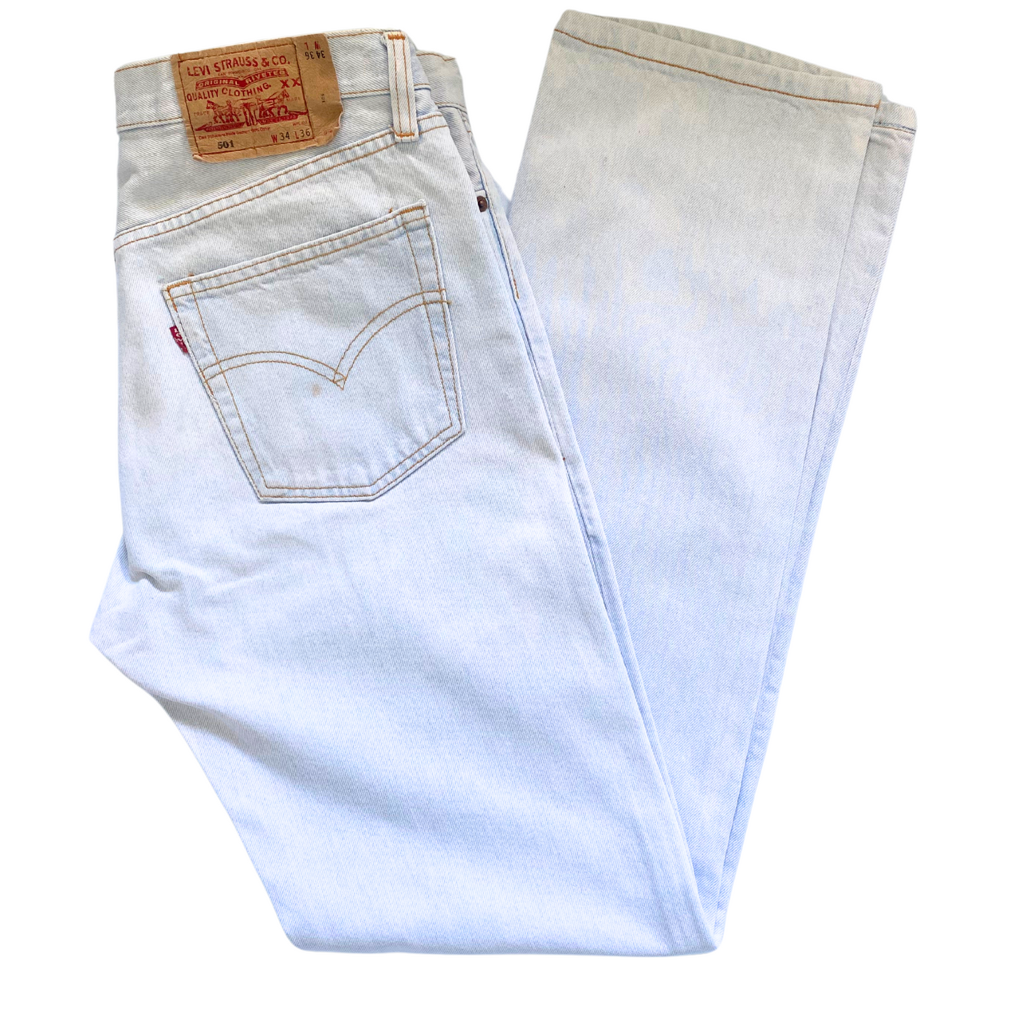 Rare & Vintage - Jeans Levi's® 501® Made in USA - 1997 - Délavé - W34L36
