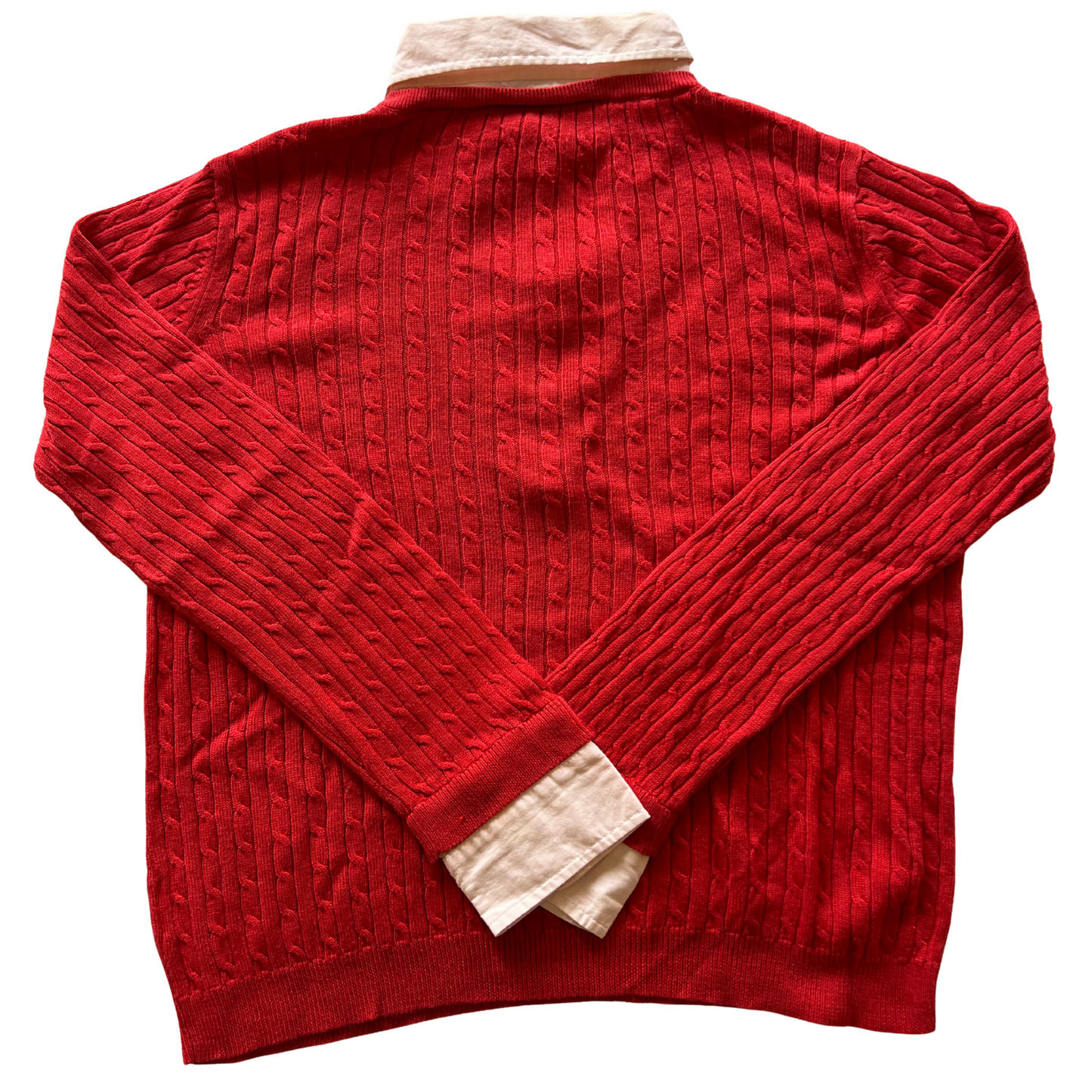 Pull Rouge Ralph Lauren col chemise intégrée pour femmes - taille S