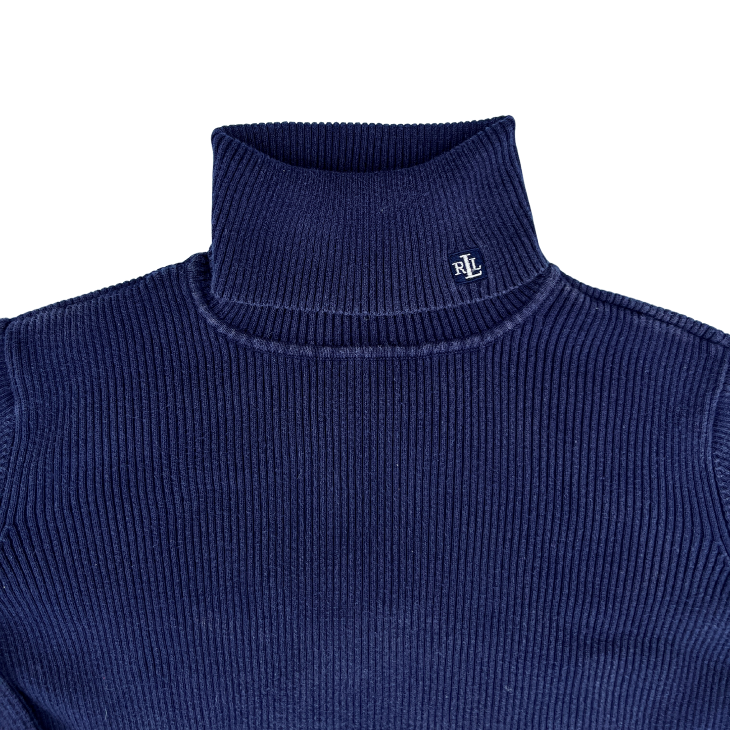 Pull Ralph Lauren col roulé bleu nuit pour femmes - Taille S