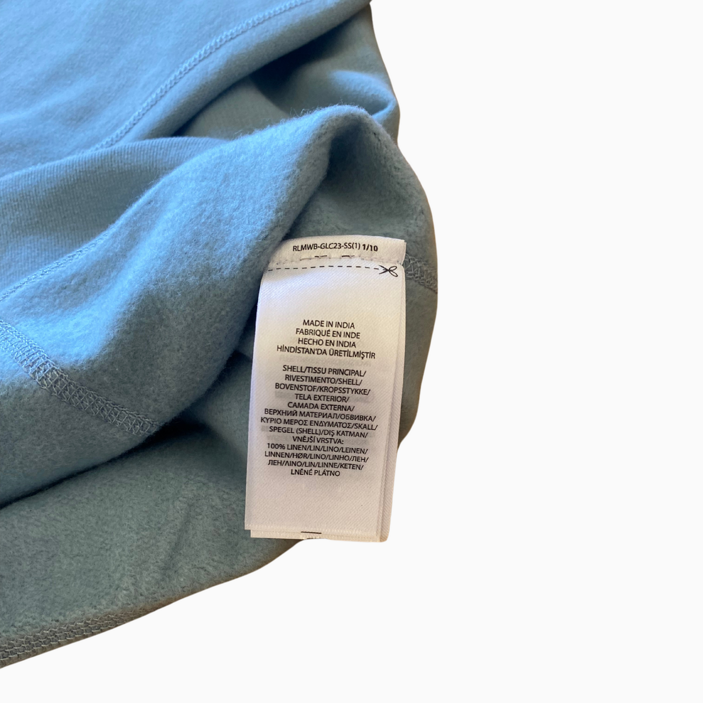 Neuf - Sweat à capuche Ralph Lauren - Bleu clair avec logo jaune- Taille XL