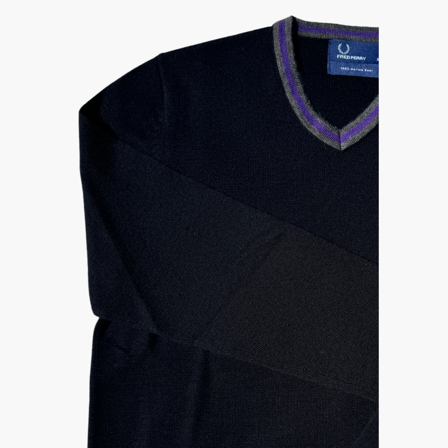 Pull FRED PERRY 100% laine mérinos - taille S