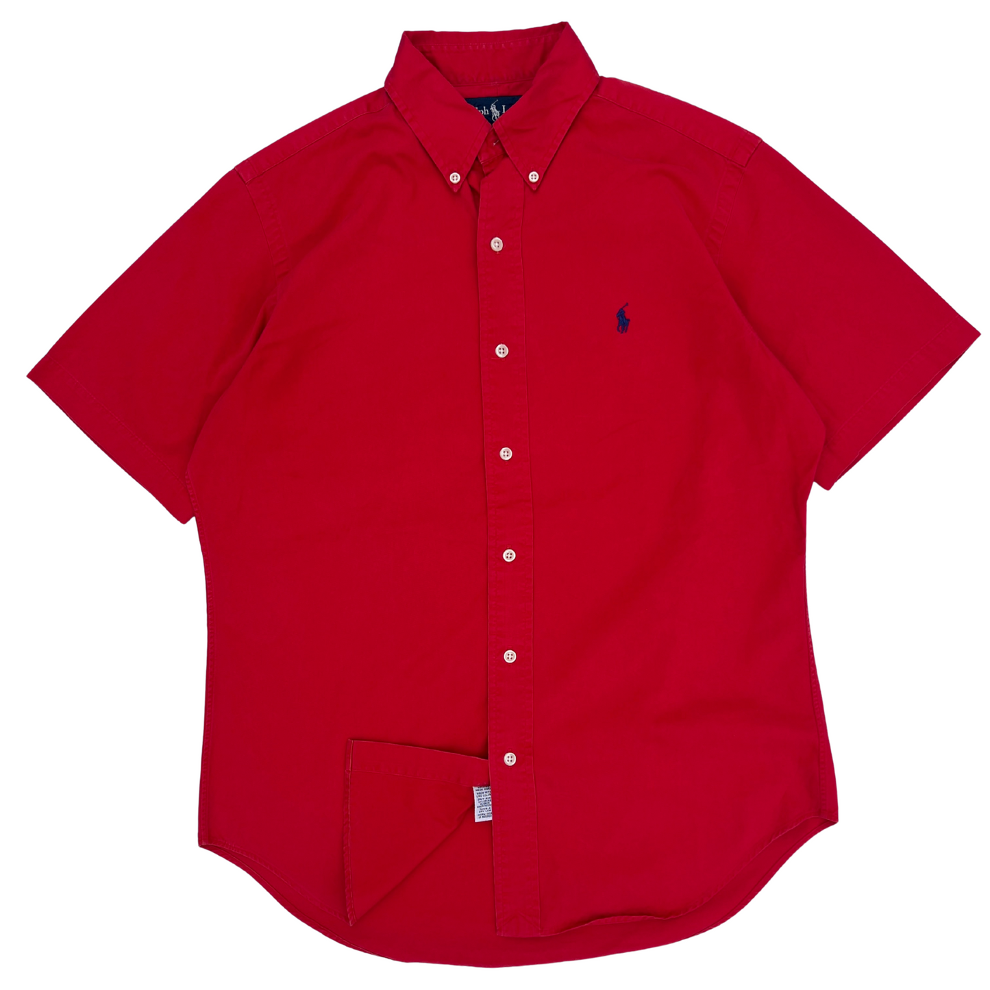 Chemise Ralph Lauren 1/2 manche rouge pour hommes - taille S