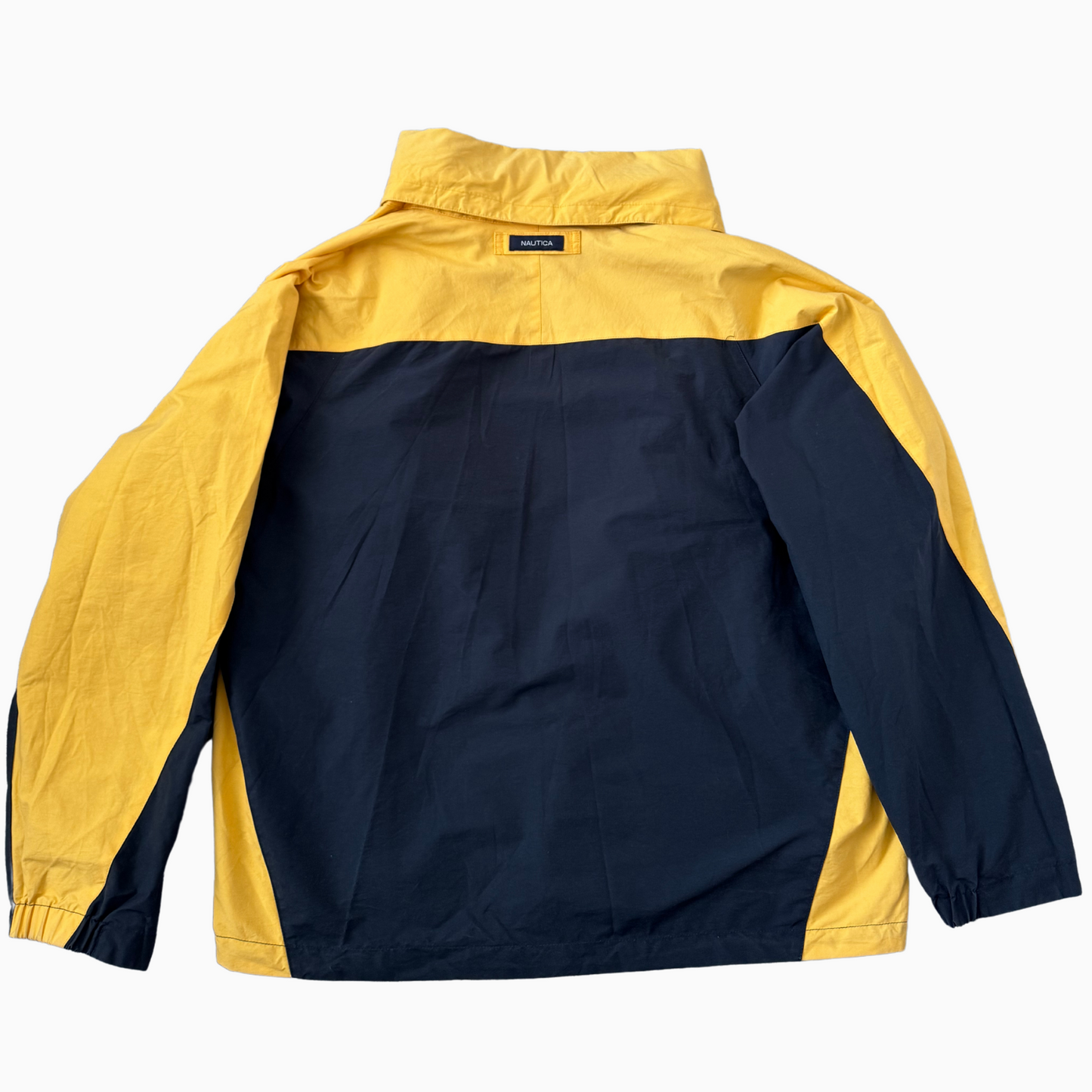Rare & Vintage - Jacket Nautica 2 faces bleu et jaune pour hommes - taille L