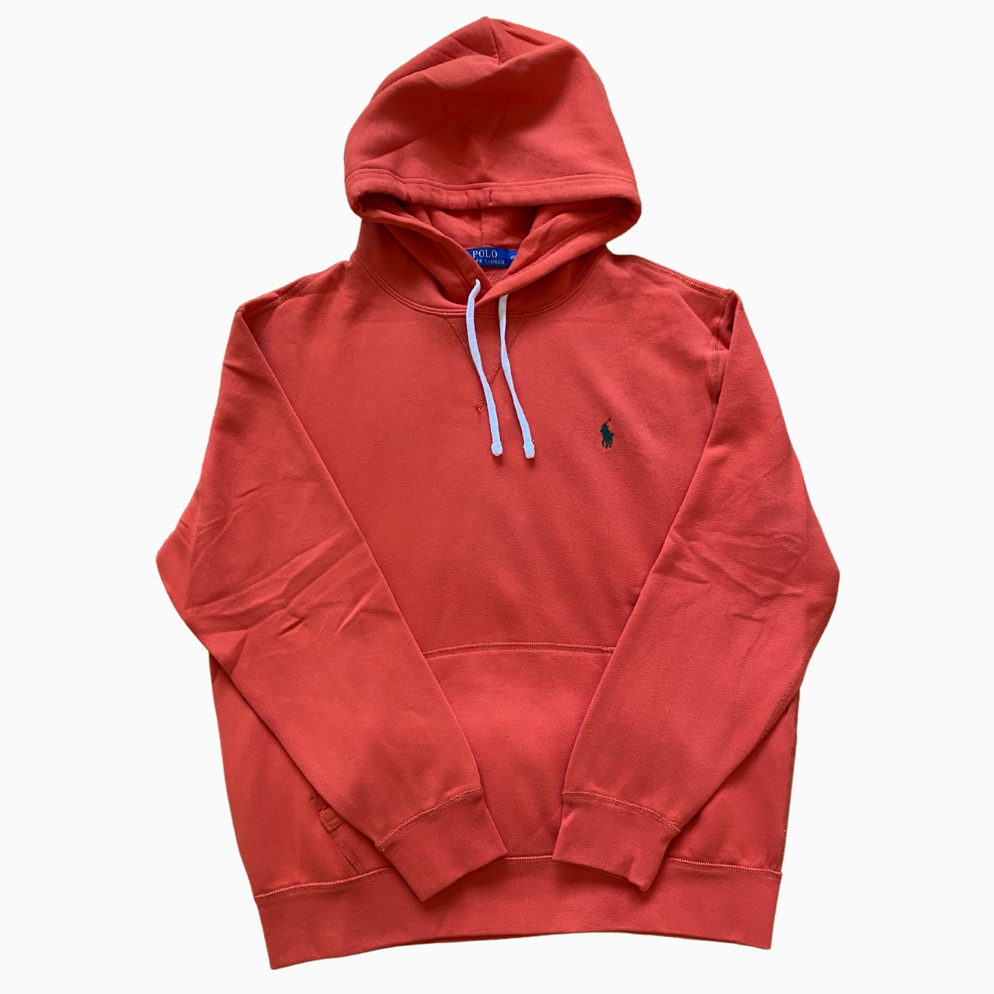 Neuf - Sweat à capuche Ralph Lauren - Orange avec logo vert foncé - Taille XL
