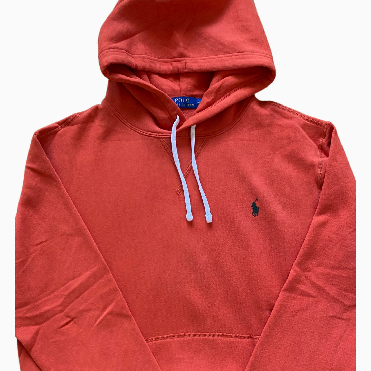 Neuf - Sweat à capuche Ralph Lauren - Orange avec logo vert foncé - Taille XL
