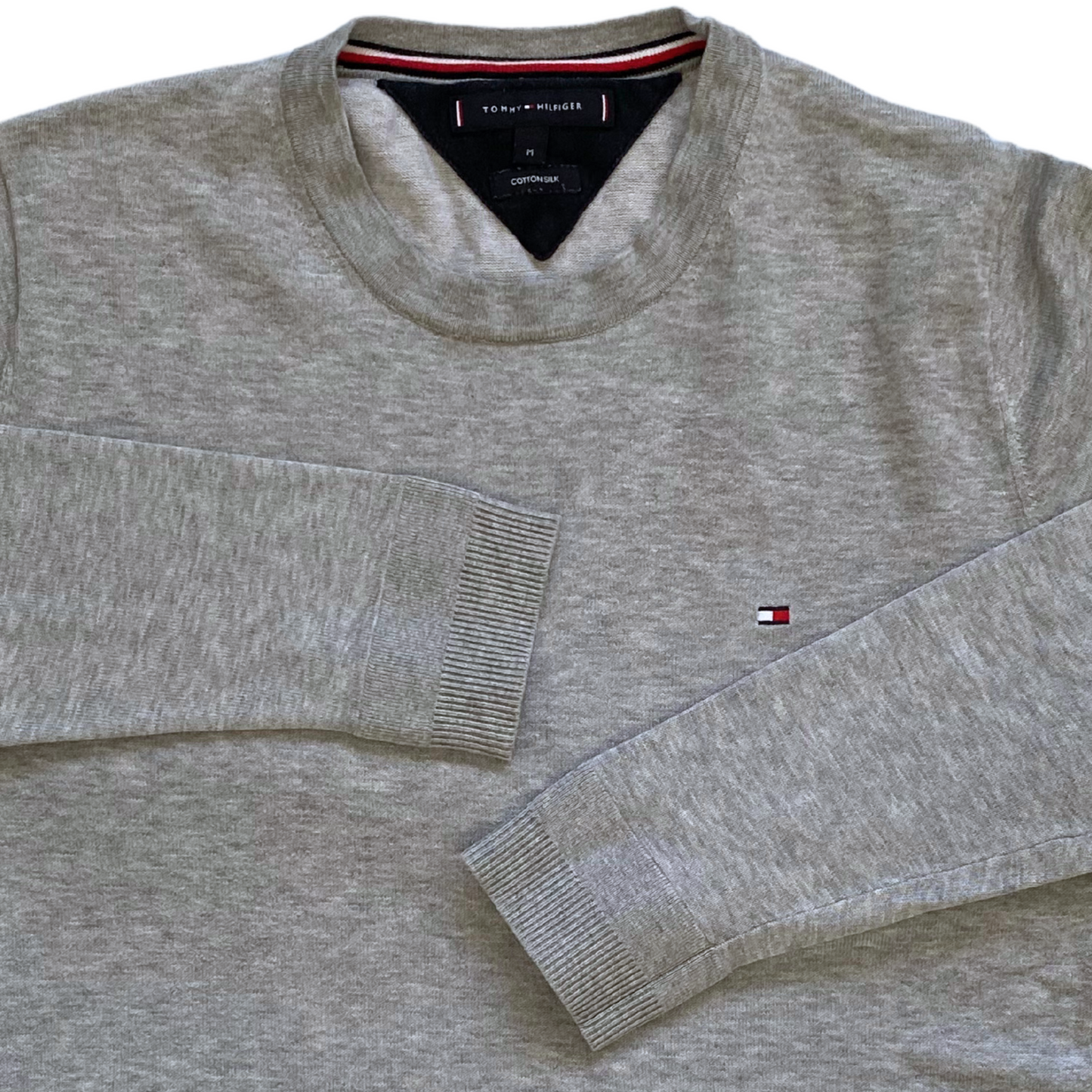 Pull Tommy Hilfiger cotton silk - taille M/S coupe slim